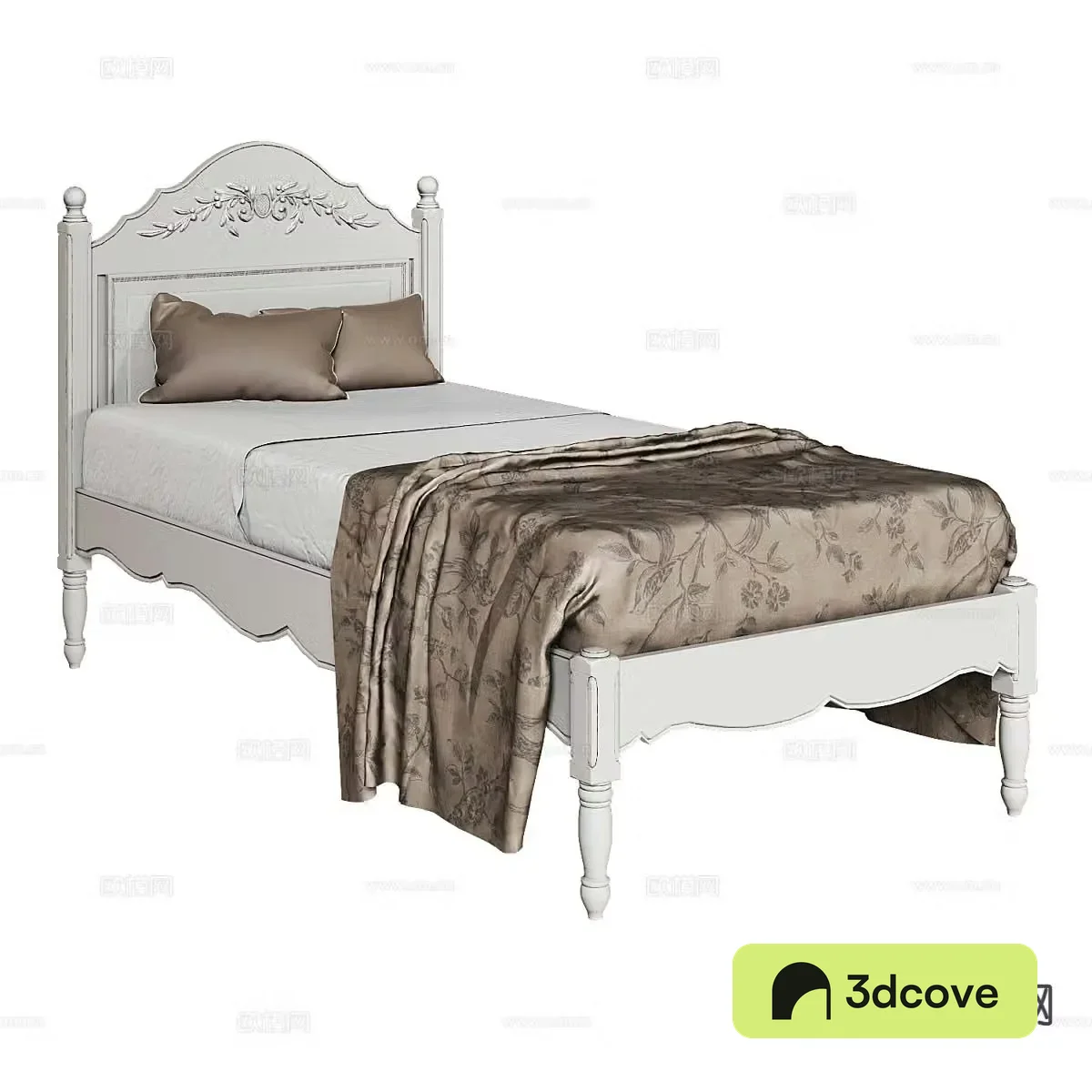 French simple single bed
