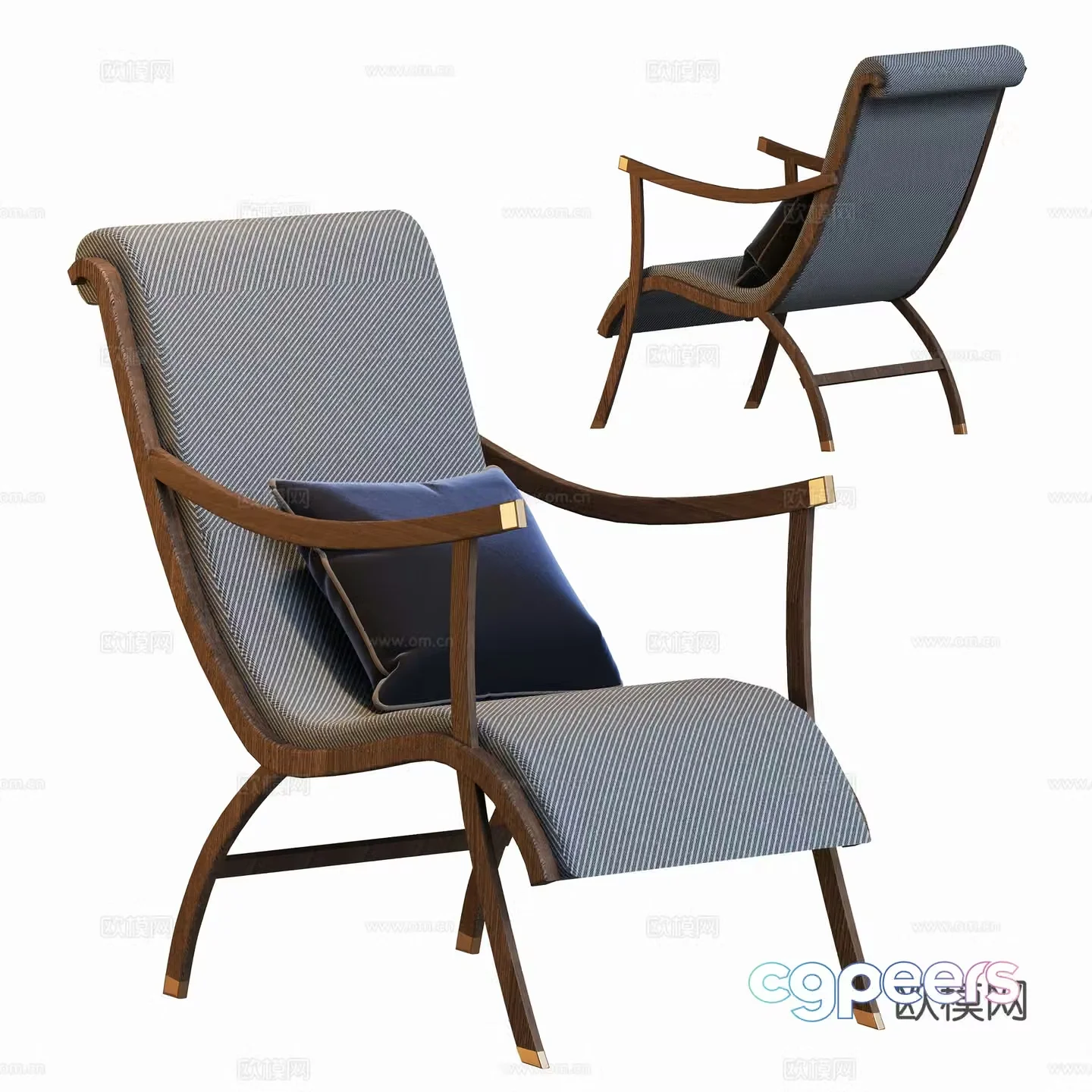 Modern casual lounge chair 3d model
