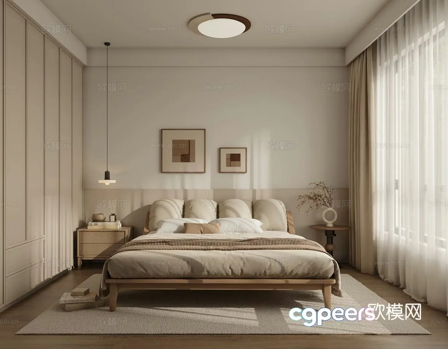 Japanese style bedroom master bedroom 3d model