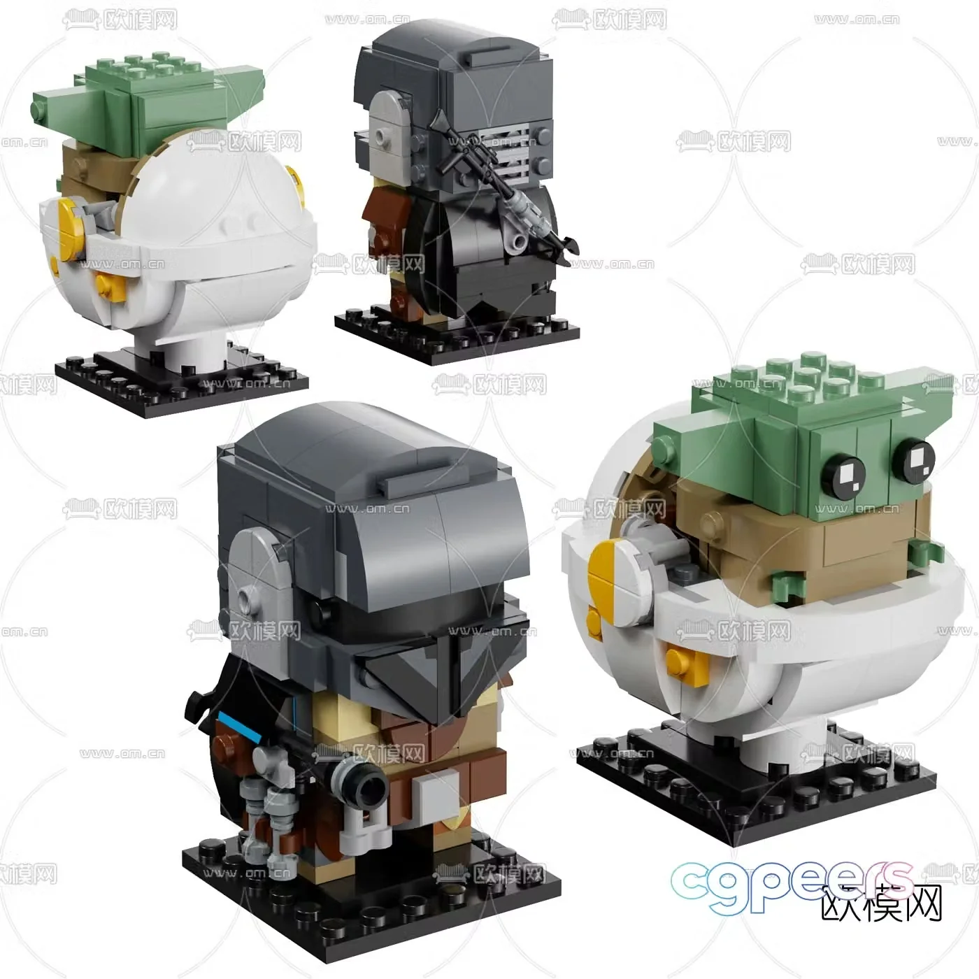 Modern Star Wars toys 3d model