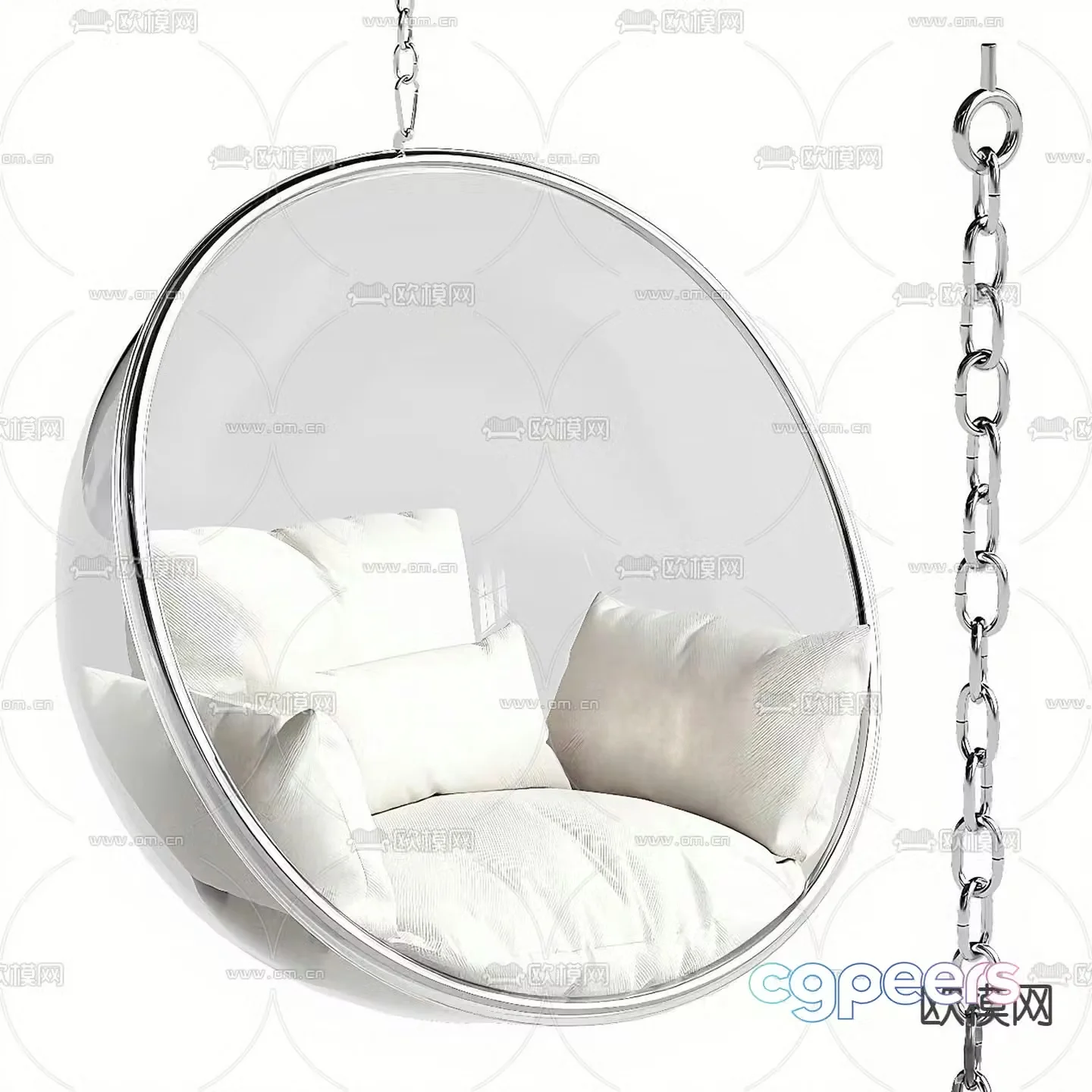 hanging chair swing chair 3d model