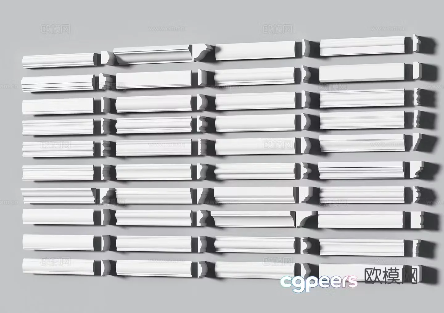 Modern corner line waist line skirting line cornice line ceiling corner line inner corner line 3D model