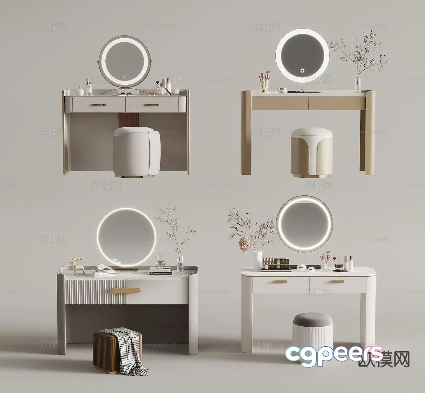 Modern dressing table 3d model