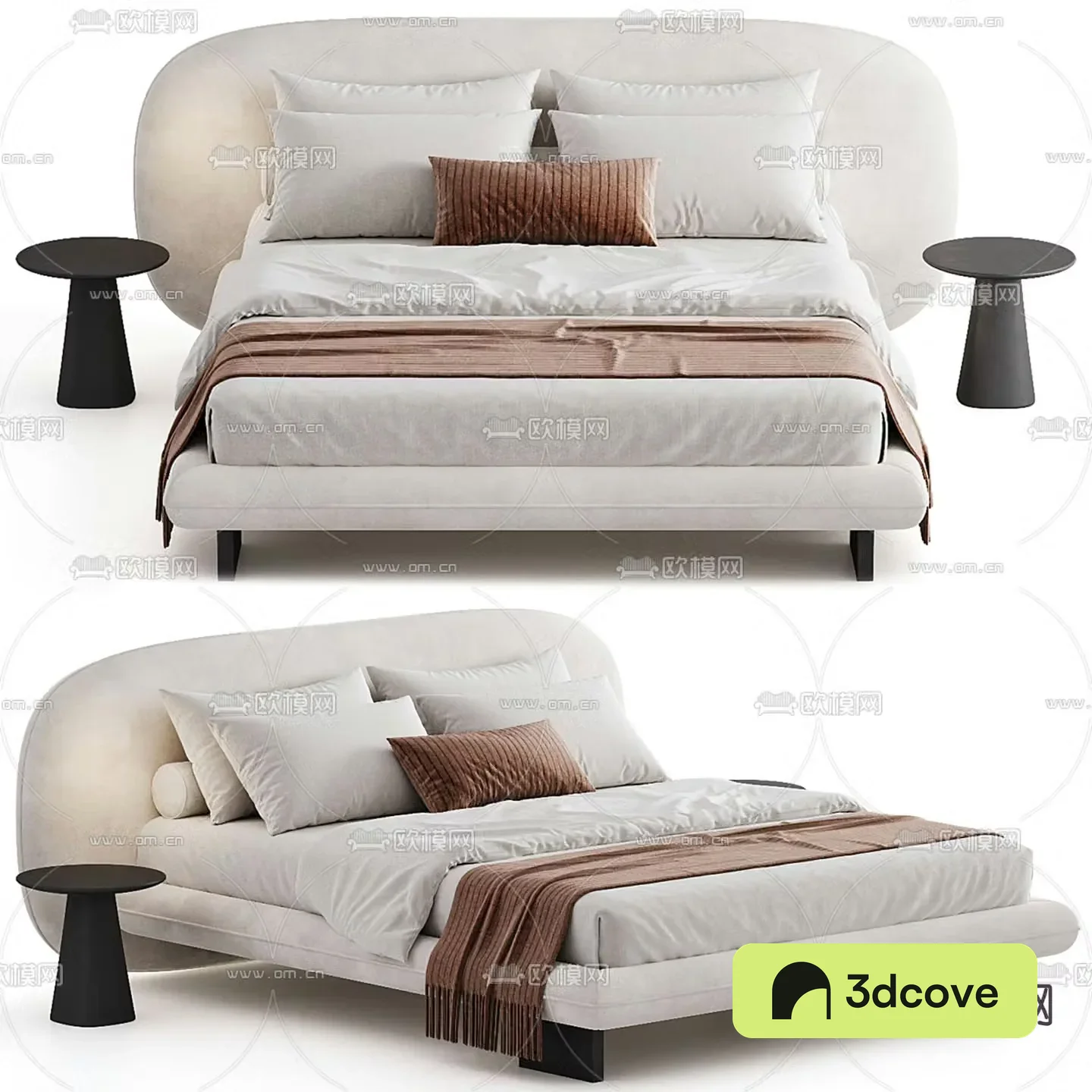 Fabric double bed