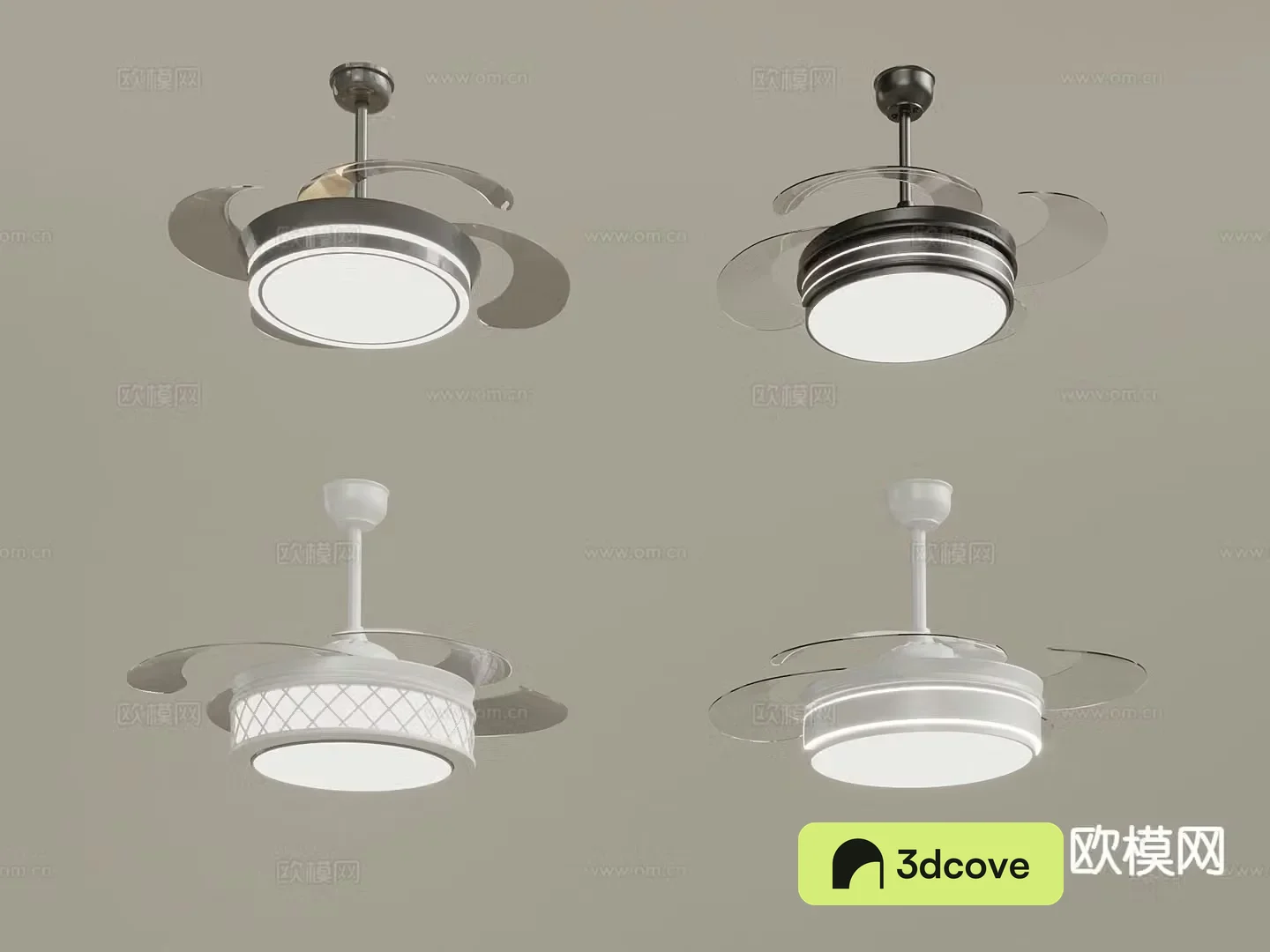 Invisible ceiling fan light fan chandelier