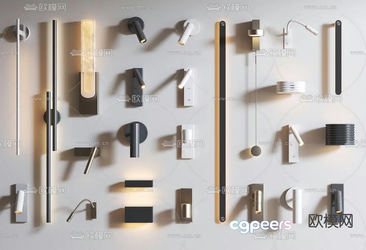 Modern wall lamp reading lamp decorative lamp 3d model