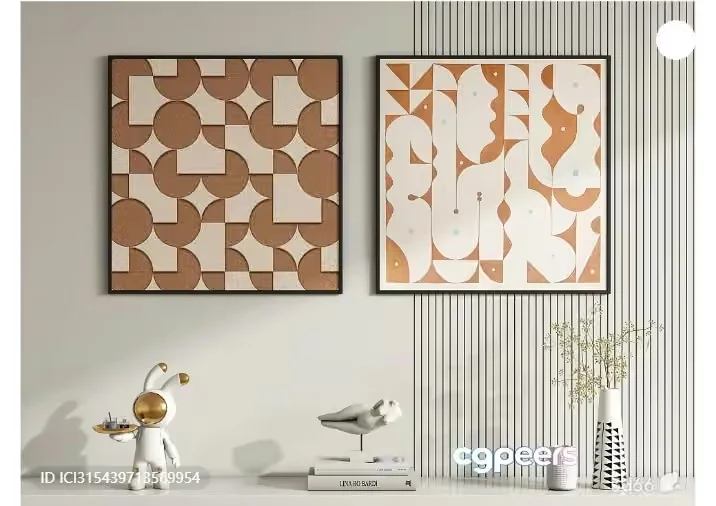 Modern Art Decor 3D Model – 9967 – VRAY Render