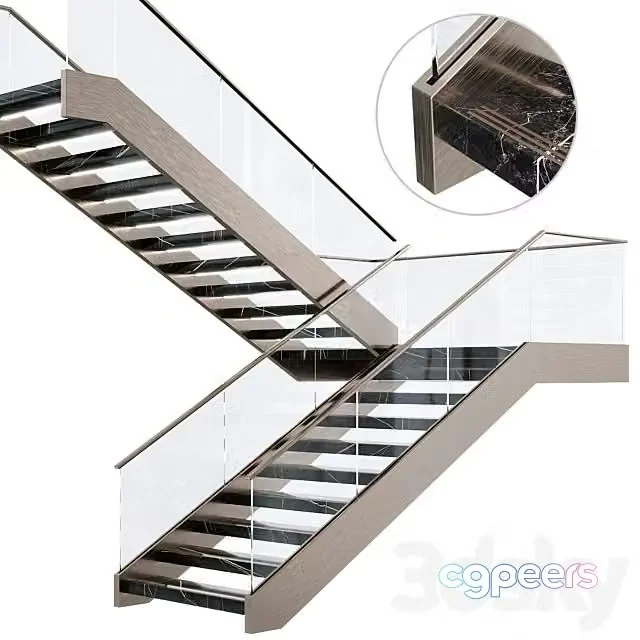 3ds Max Free – Modern Luxury Staircase 2