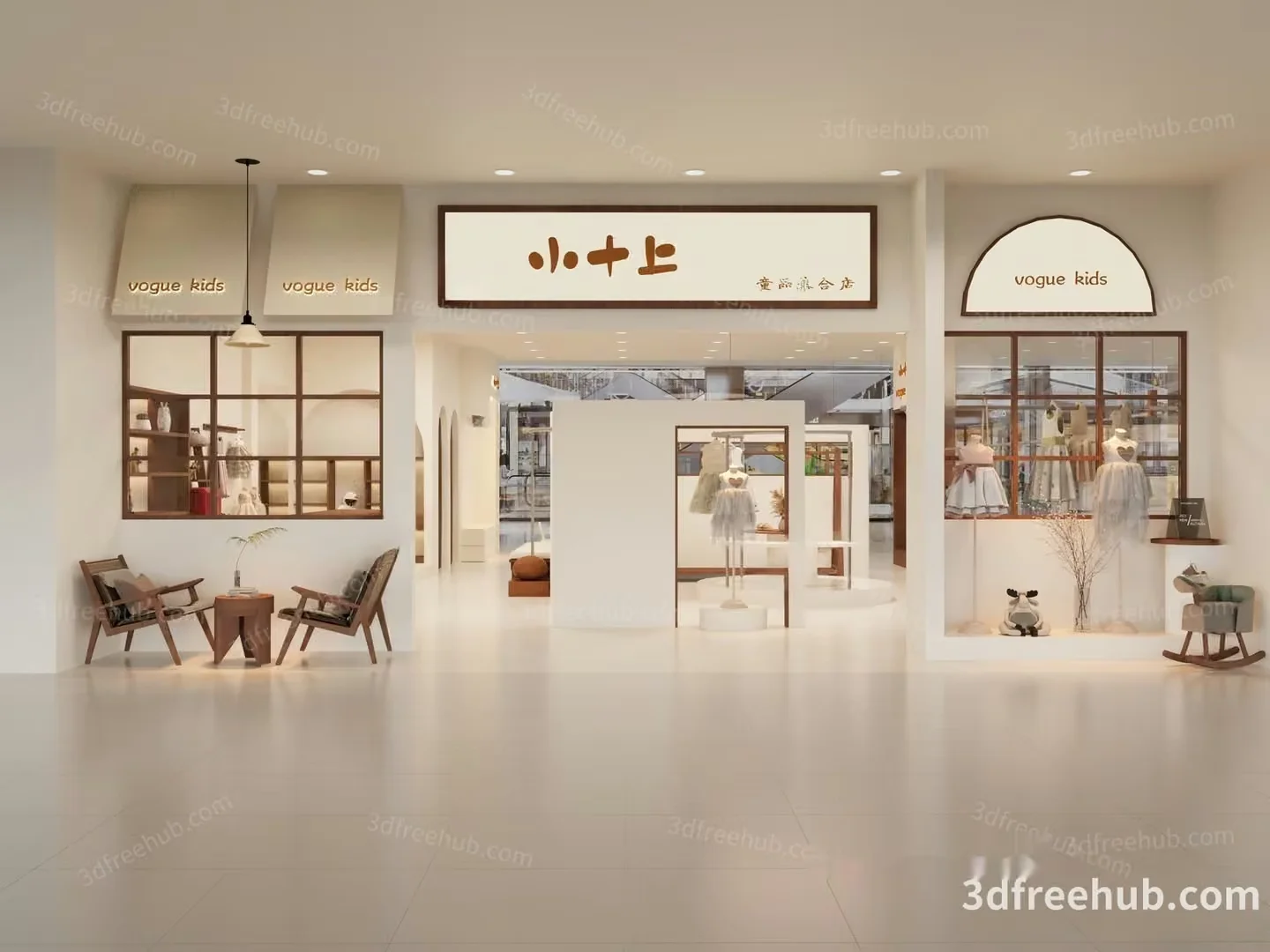 A Modern Storefront 3D Model – 18987 – VRAY Render