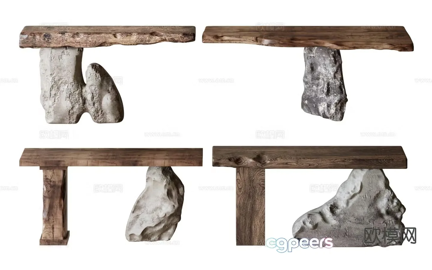 Wabi-sabi Dankei table 3D model