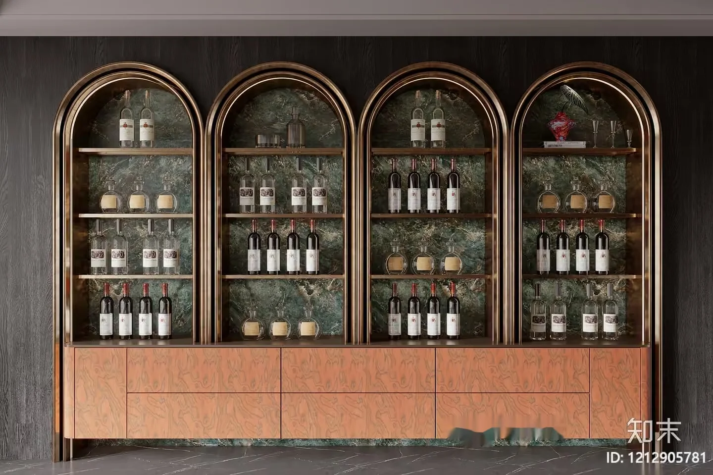 Modern Bar Display 3D Model – 3007 – VRAY Render
