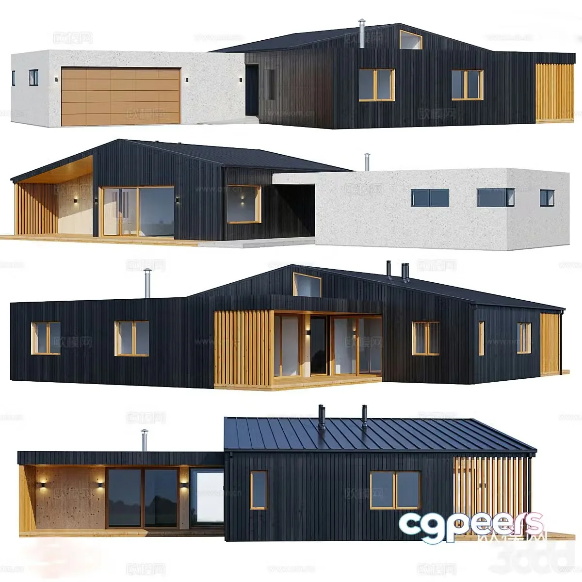 3D model of self-built house in rural areas