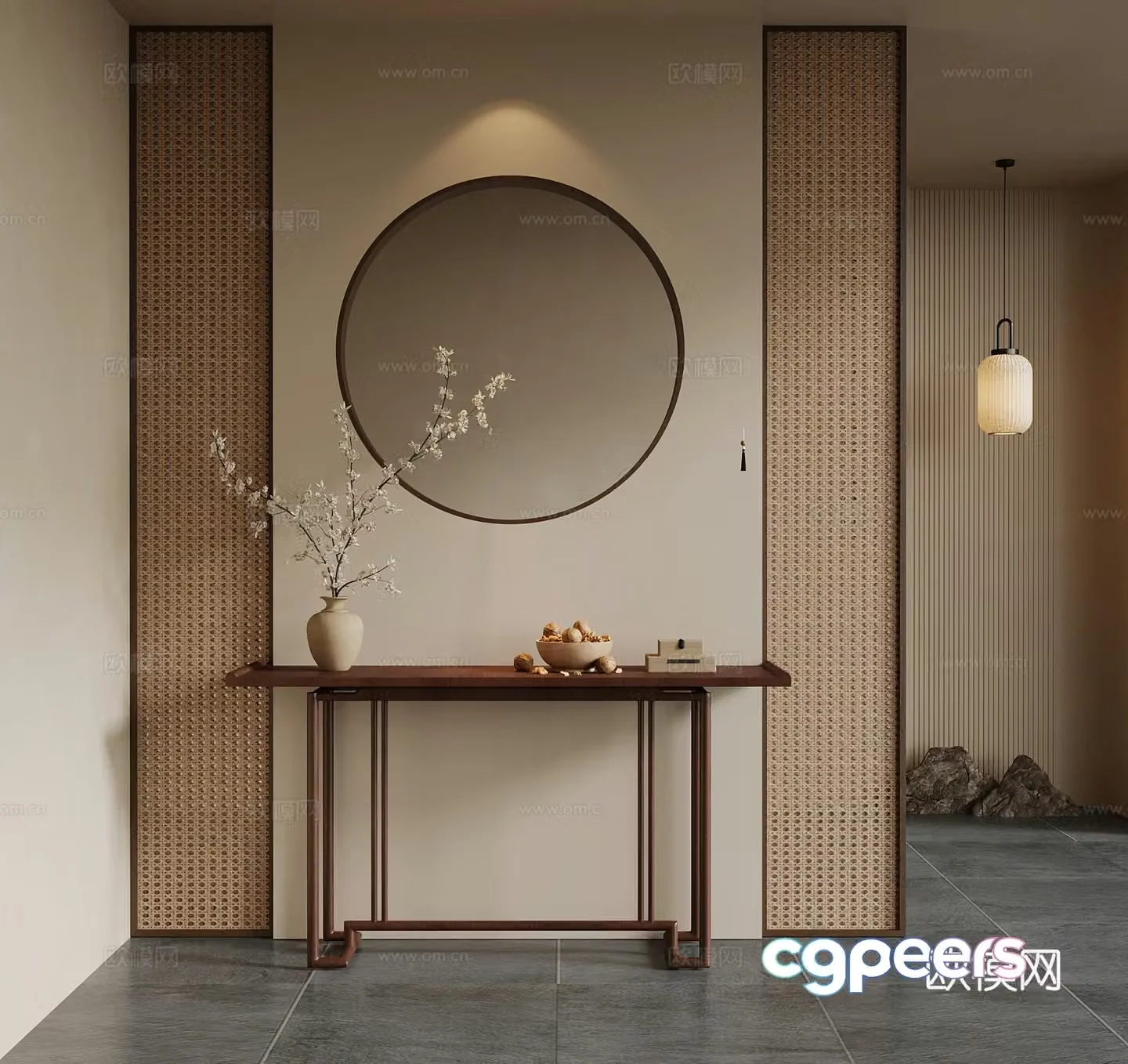 06 New Chinese style entrance Song family entrance case 3D model