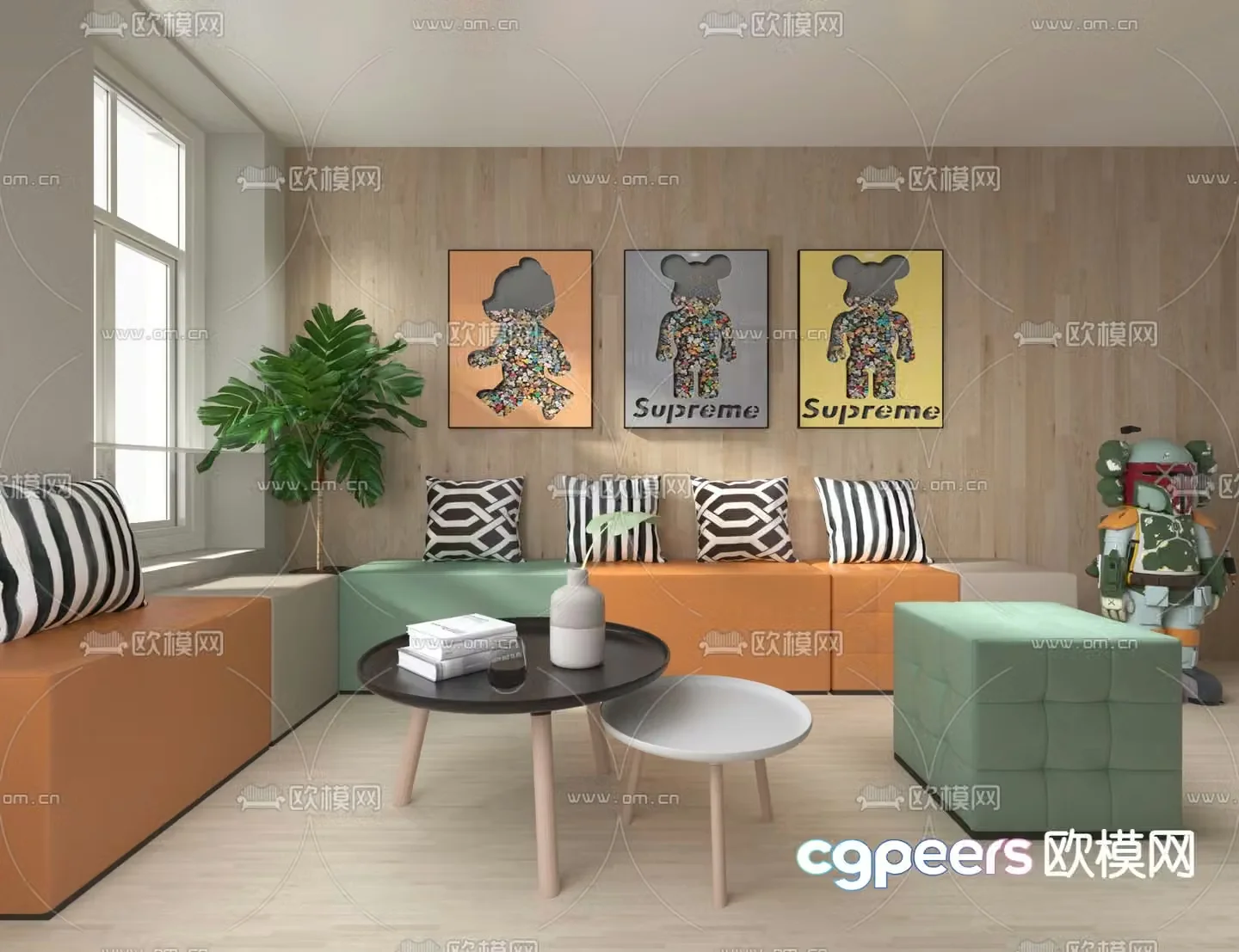 Office Sofa Public Sofa Modular Sofa 3D Model