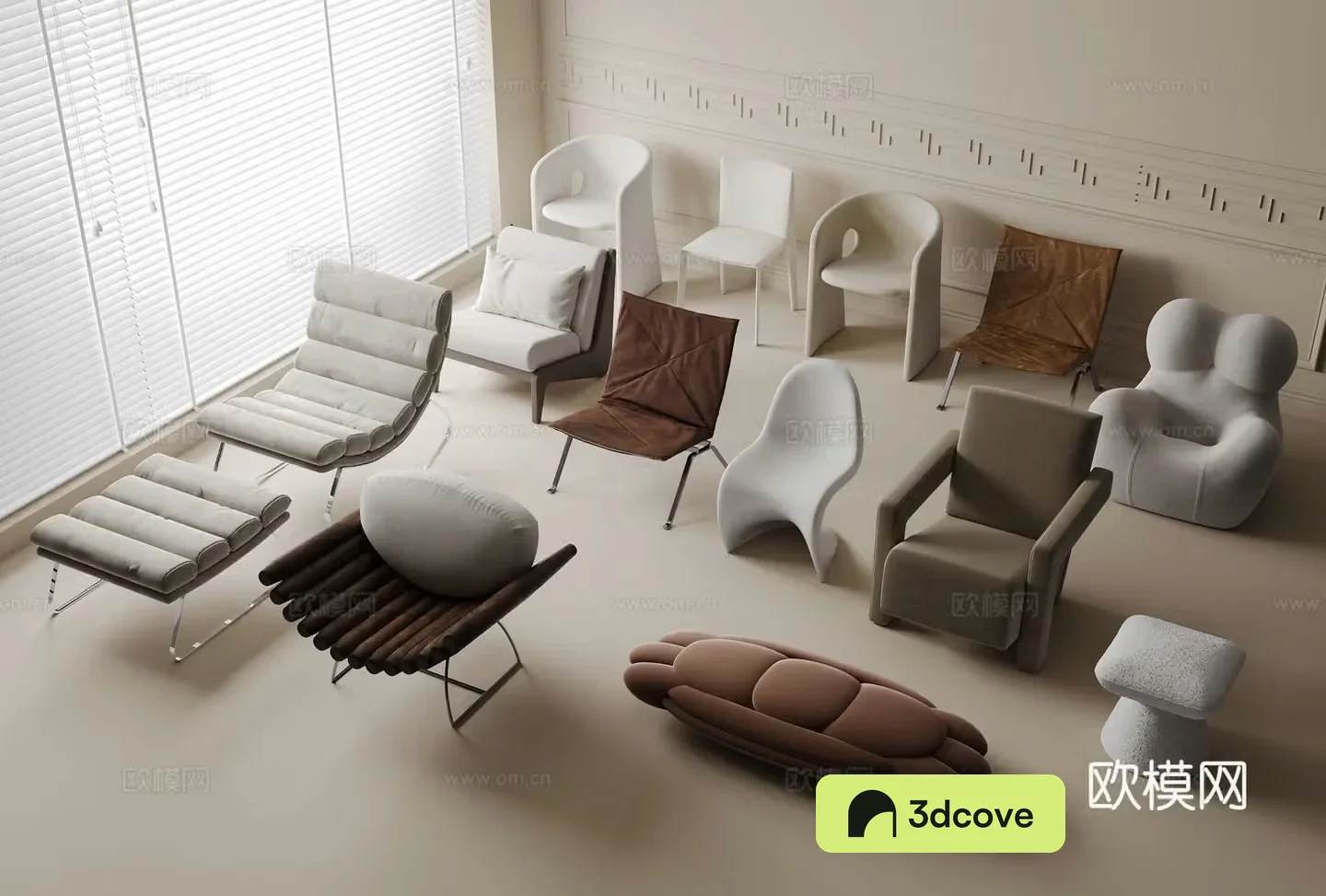 Modern single chair recliner