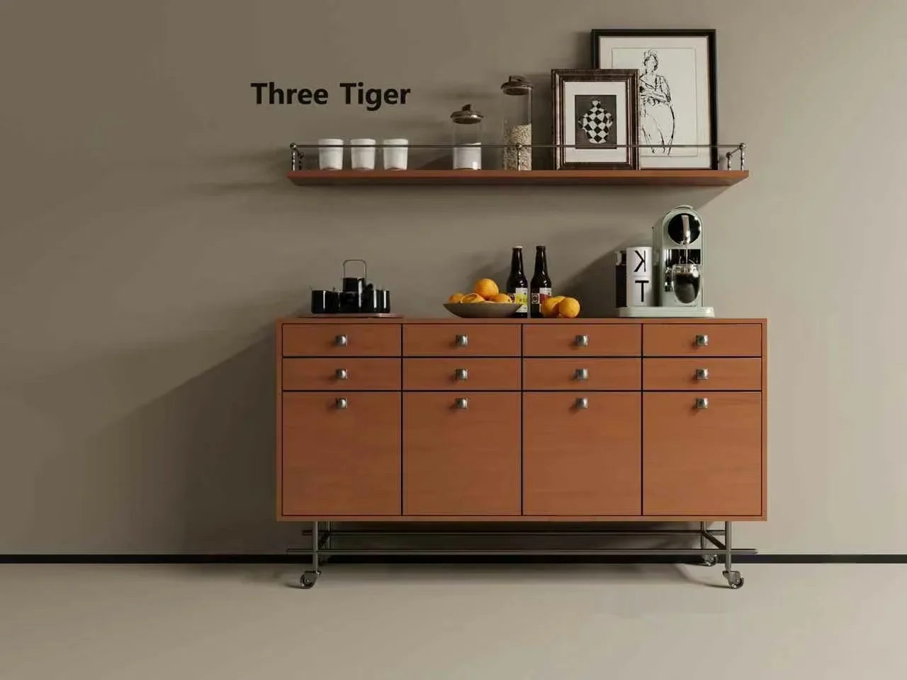 Modern Kitchen Sideboard 3D Model – 8706 – CORONA Render