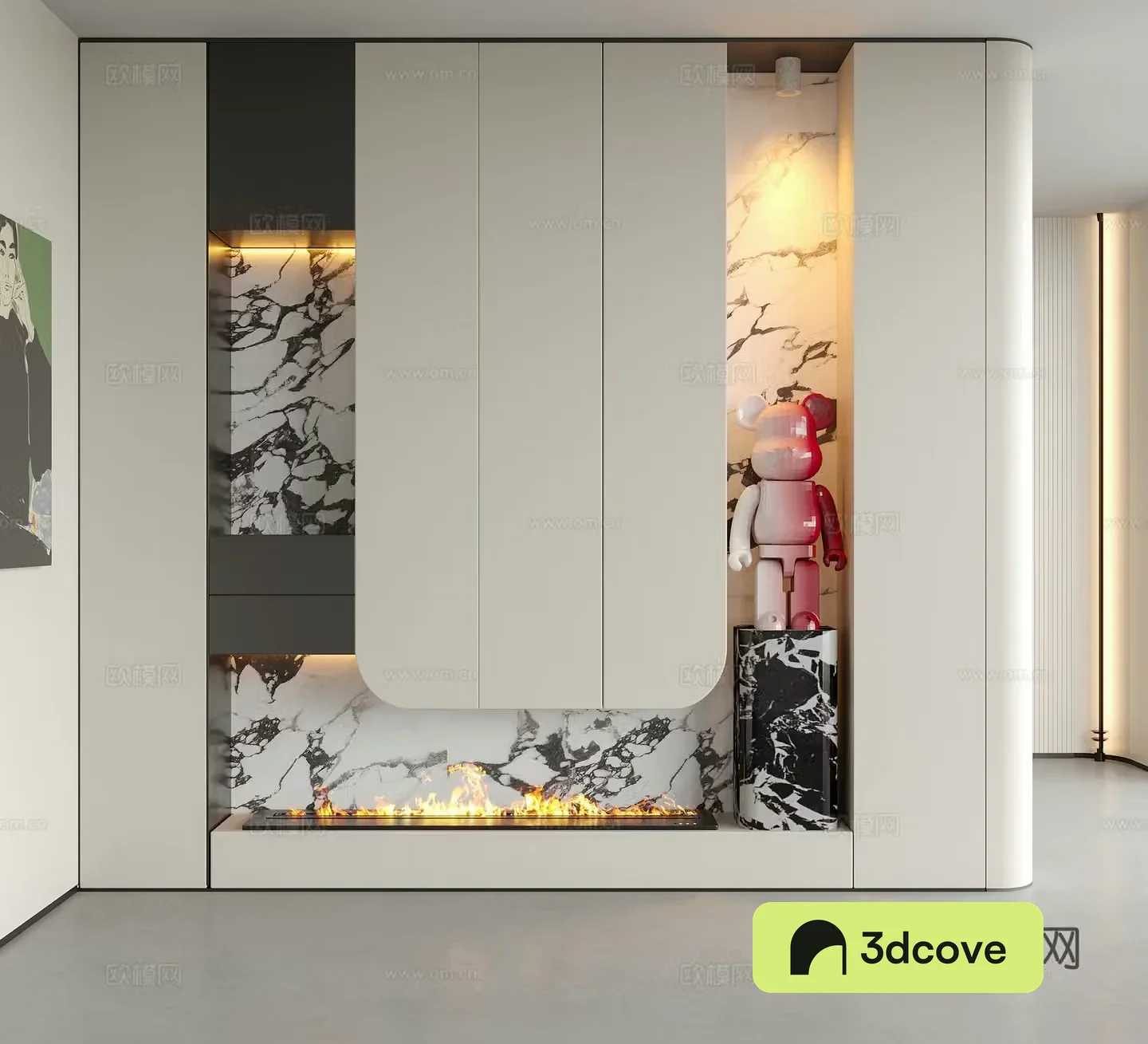 Modern decorative entrance door entrance sculpture ornaments
