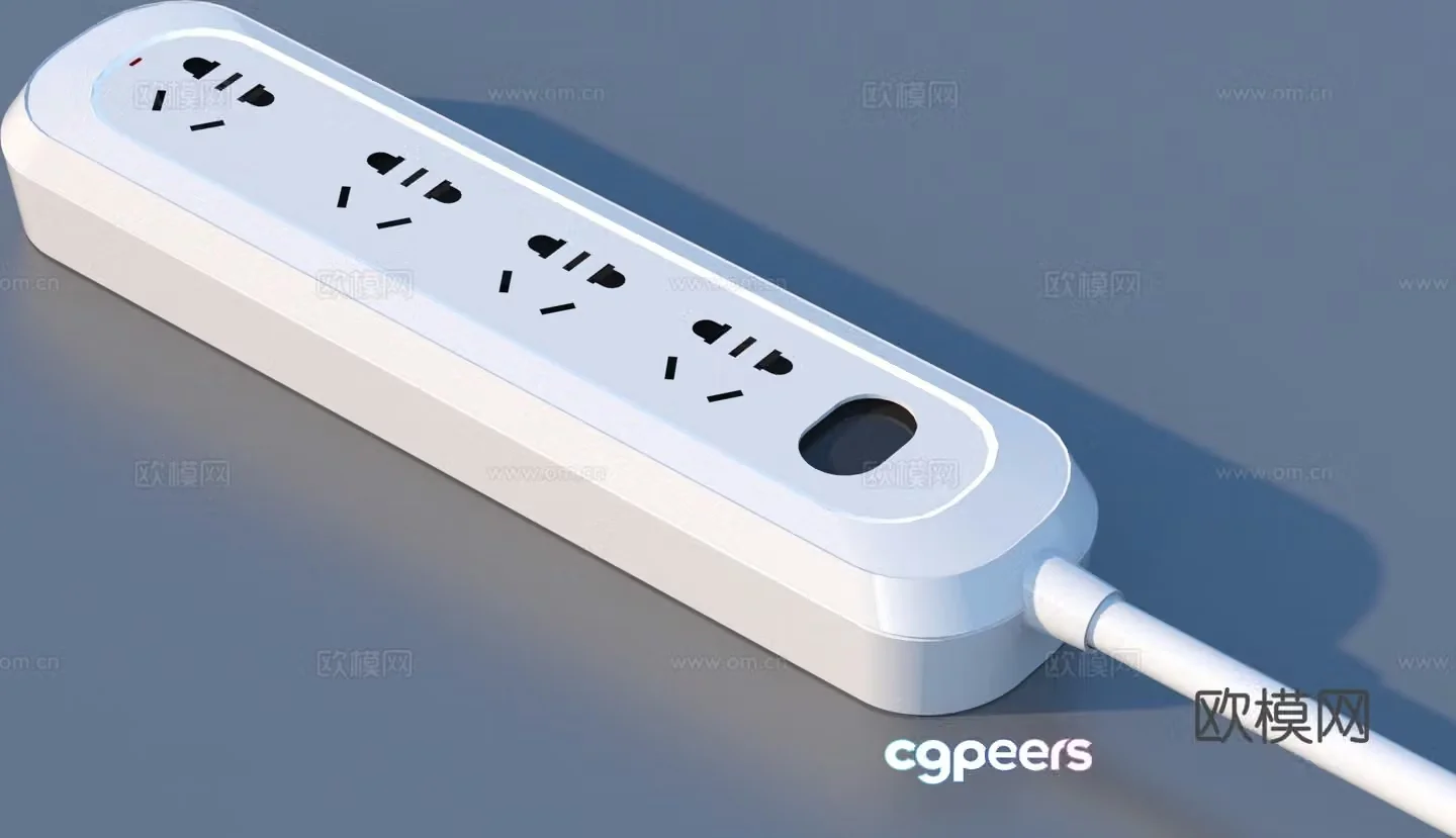 Power strip power strip switch socket 3D model