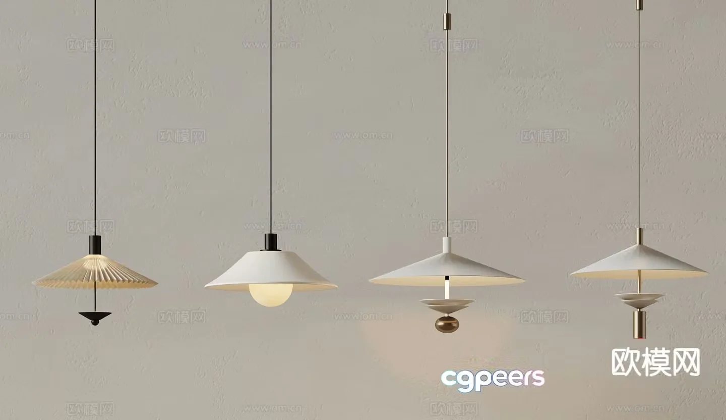 Modern small chandelier bedside chandelier 3d model
