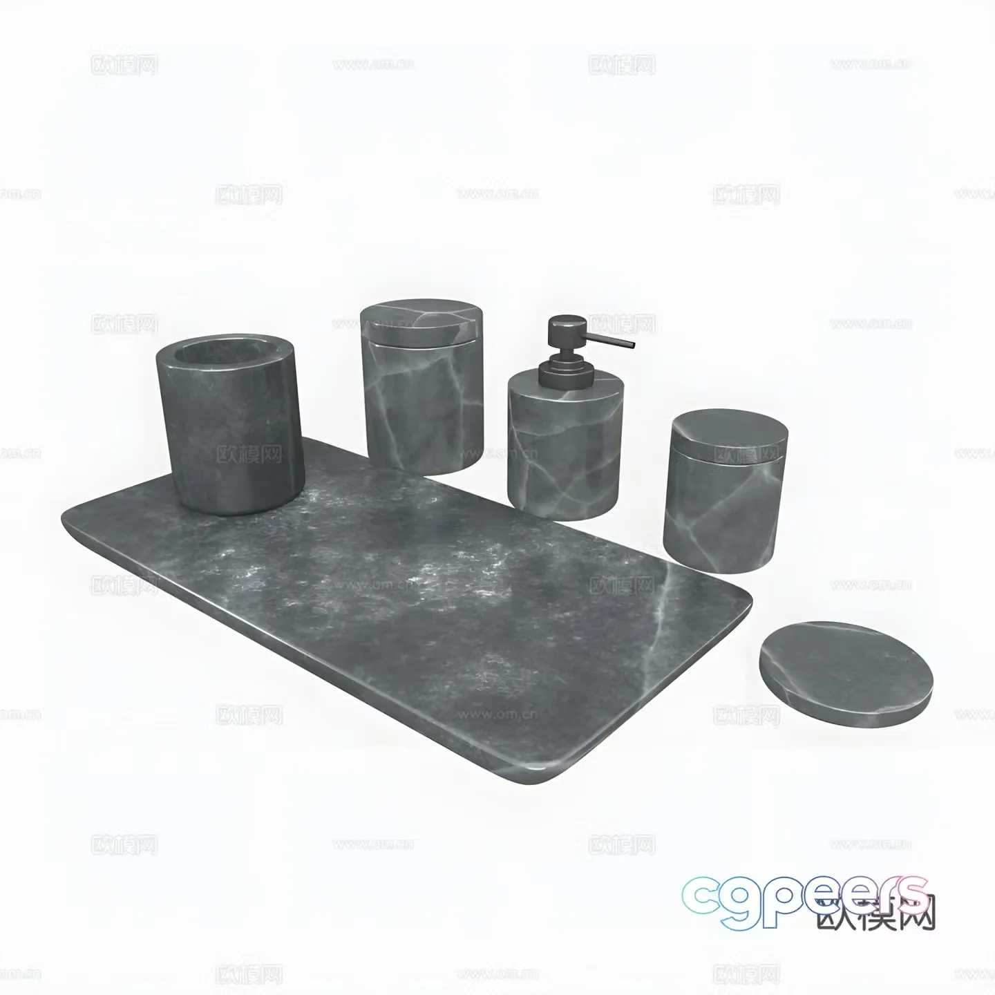 bathroom accessories 3d model