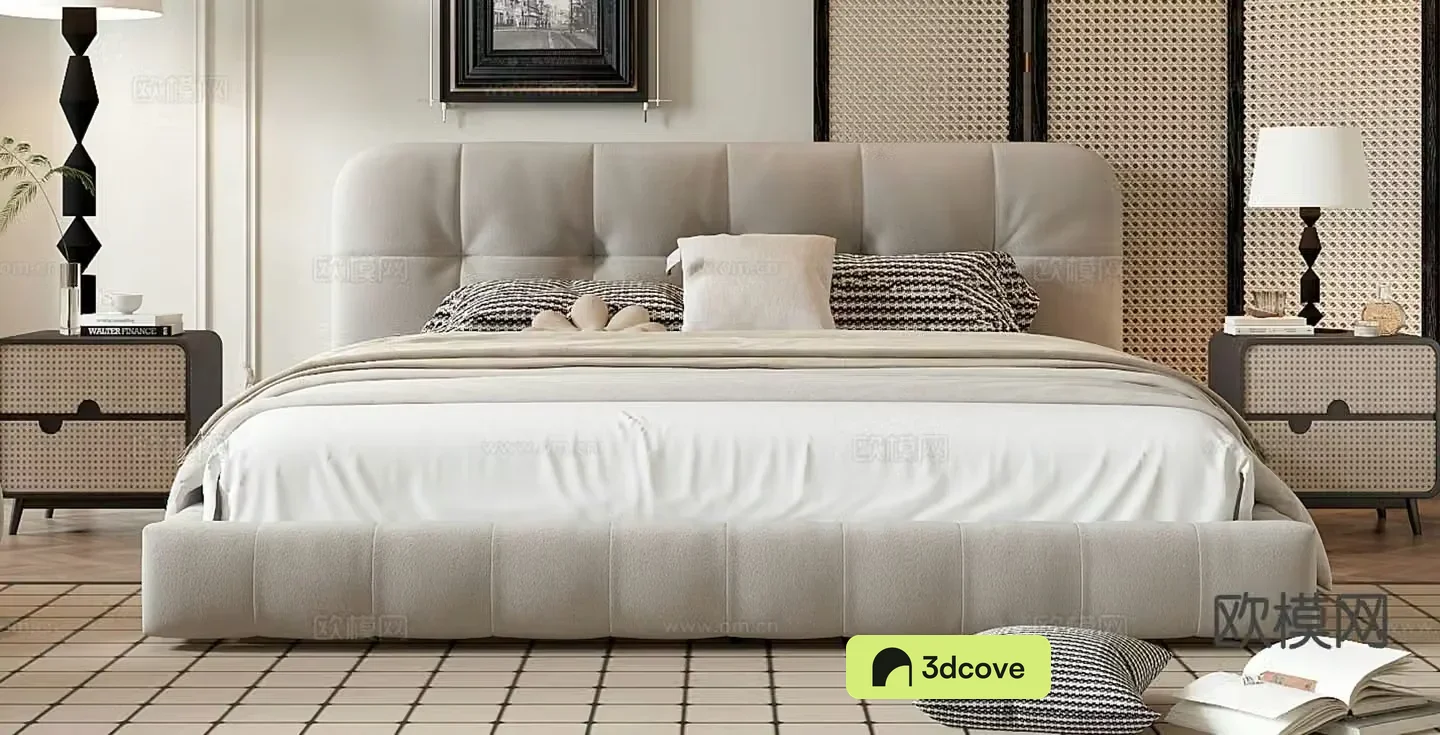 Modern double bed