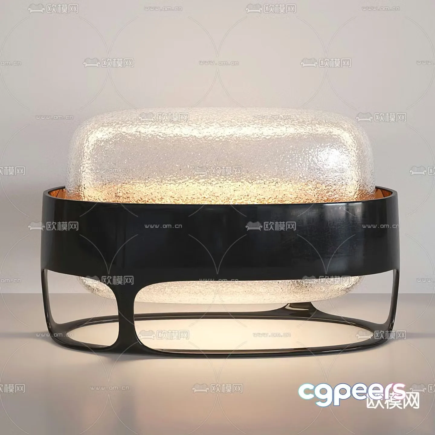 Flos glass table lamp 3d model