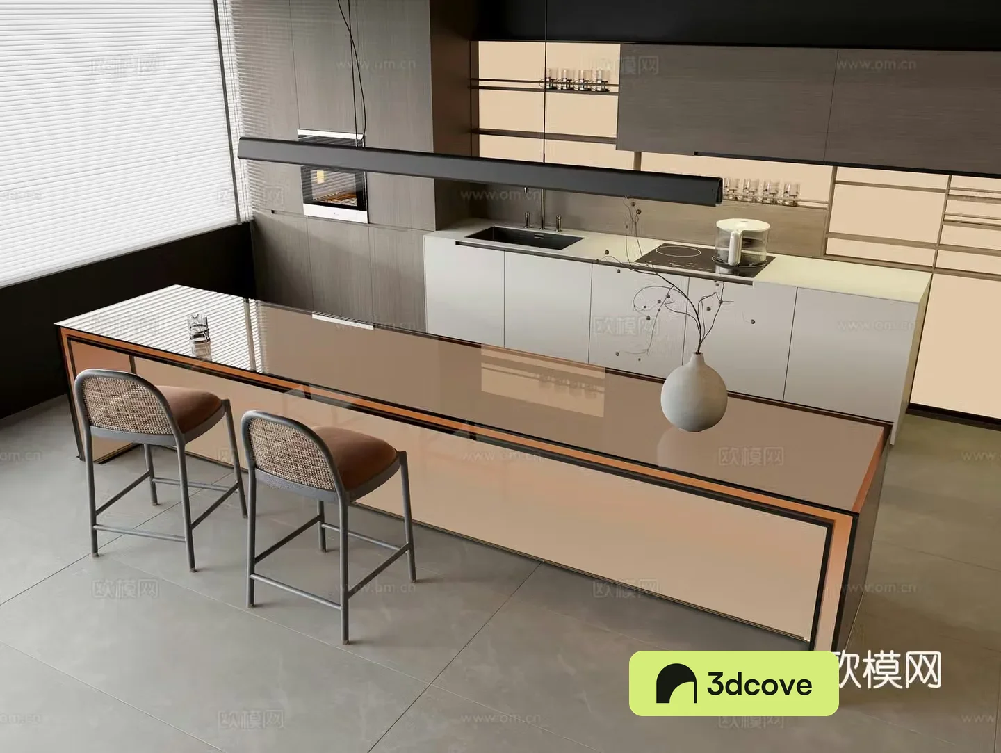Modern acrylic bar Nakajima bar leisure bar chair solid wood sideboard induction cooker oven
