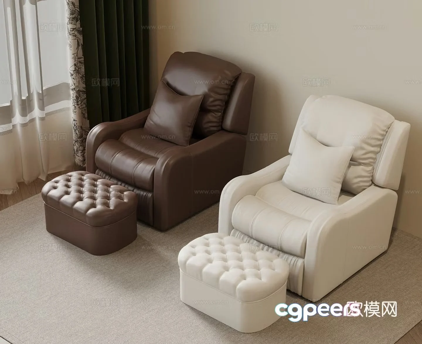 15 modern massage bed nursing bed massage chair 3d model