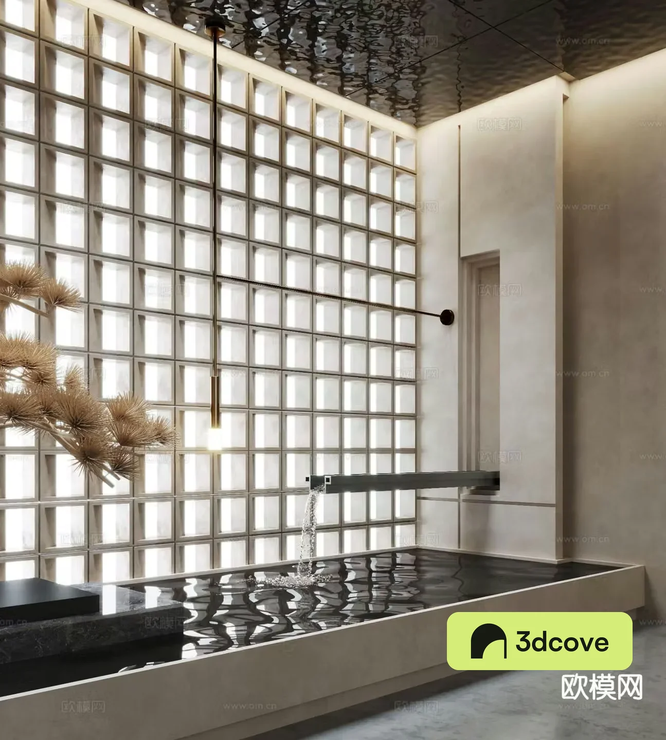 Modern indoor water feature flowing water fountain