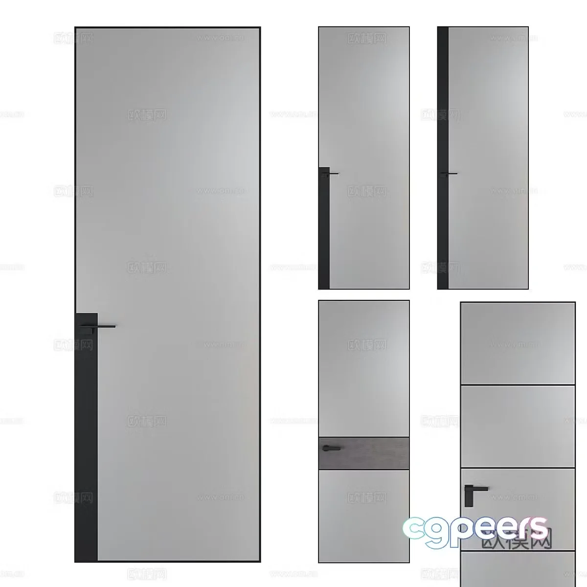 Modern simple single-open door door simple room door entrance door bedroom door 3d model