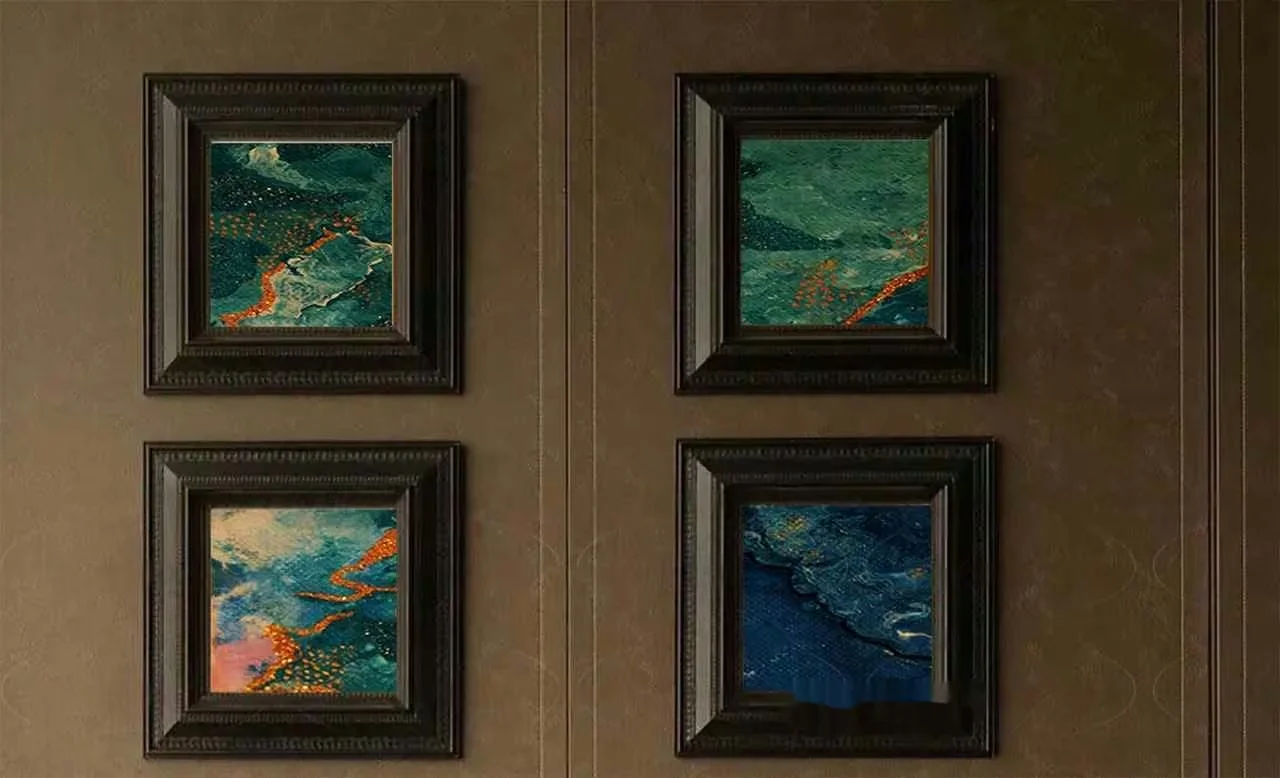 Four Framed Paintings 3D Model – 23690 – VRAY Render