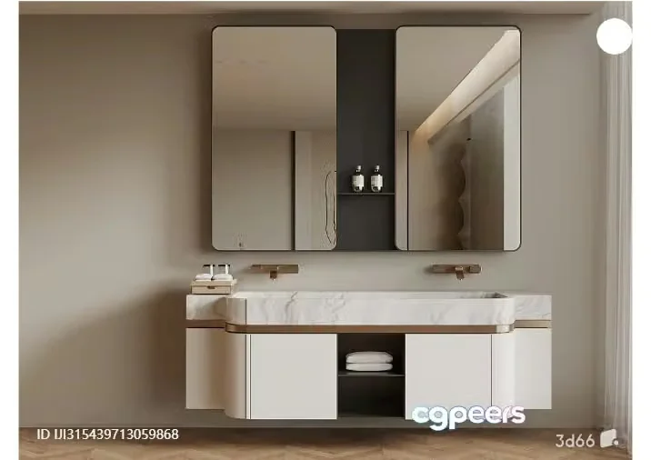 Modern Bathroom Vanity 3D Model – 7821 – VRAY Render
