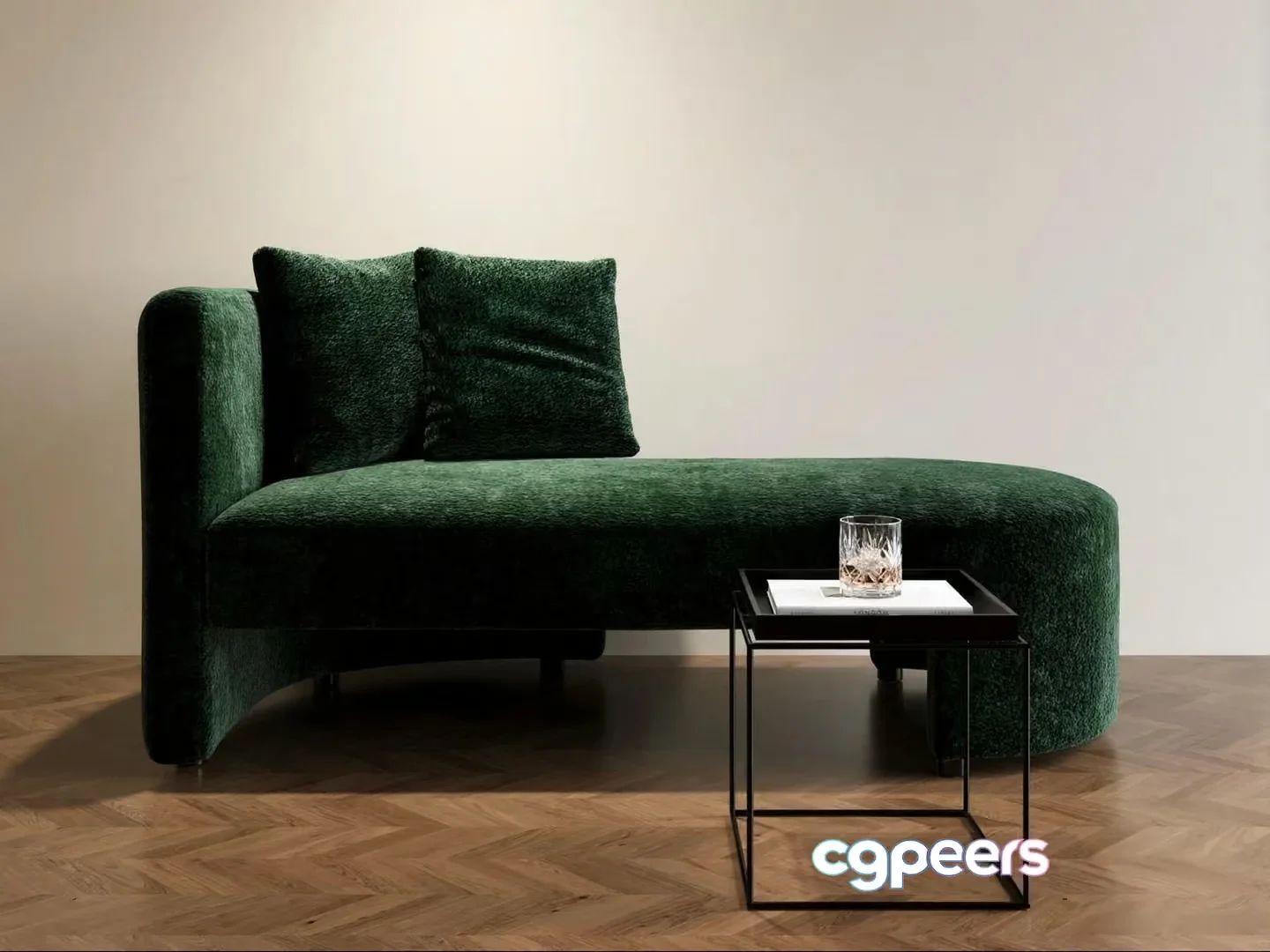 Modern Green Sofa 3D Model – 7882 – VRAY Render