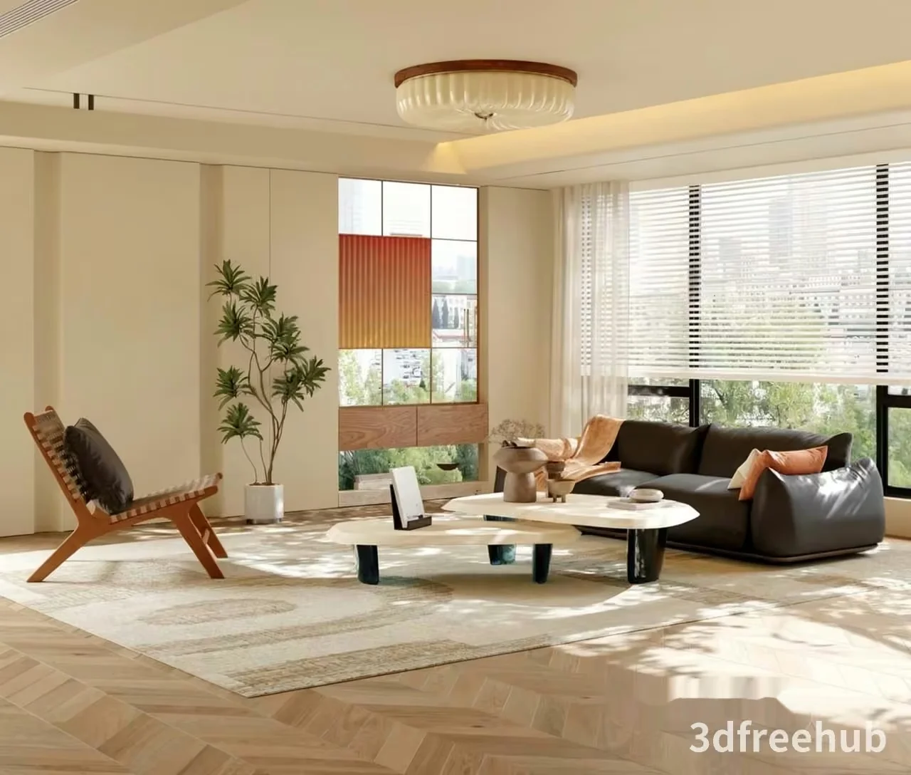 Modern Living Room 3D Model – 22226 – VRAY Render
