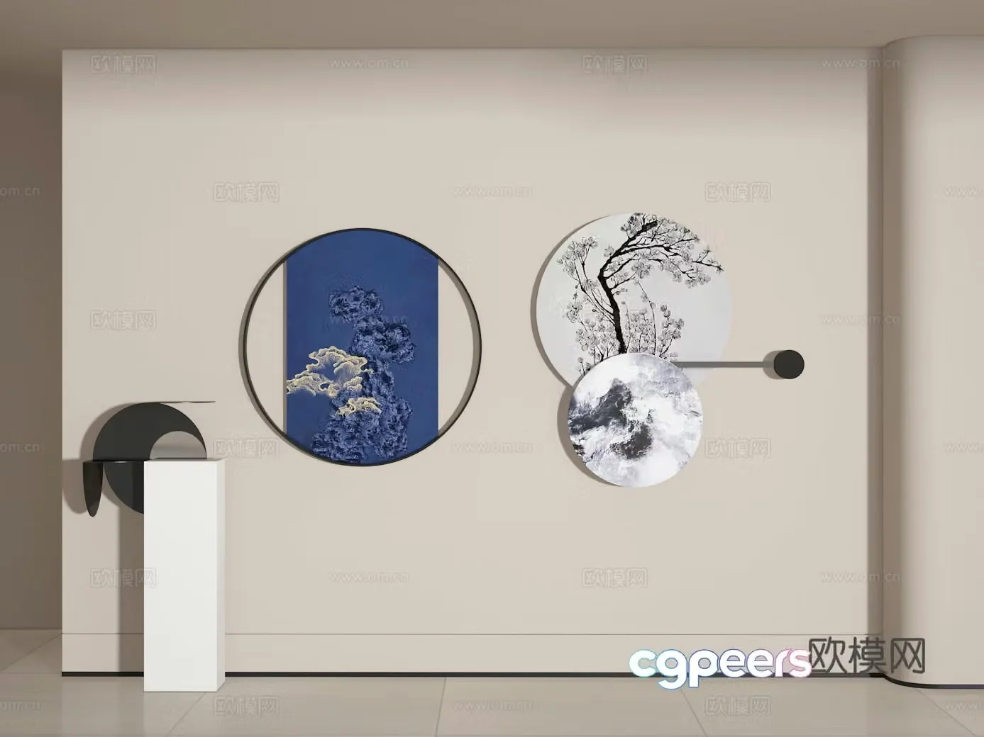 3D wall decoration model