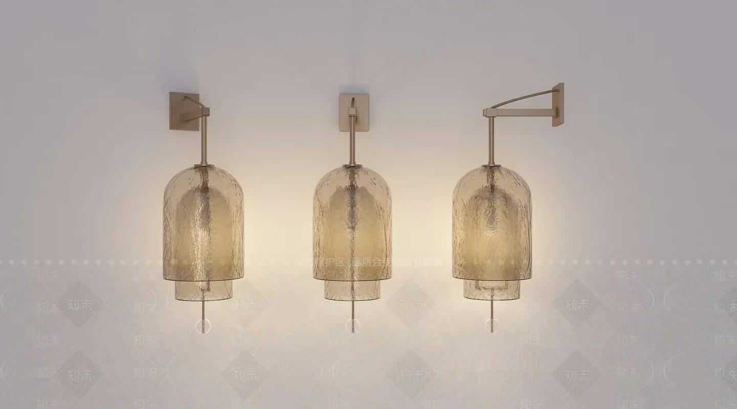 Gold Light Fixture 3D Model – 3472 – VRAY Render