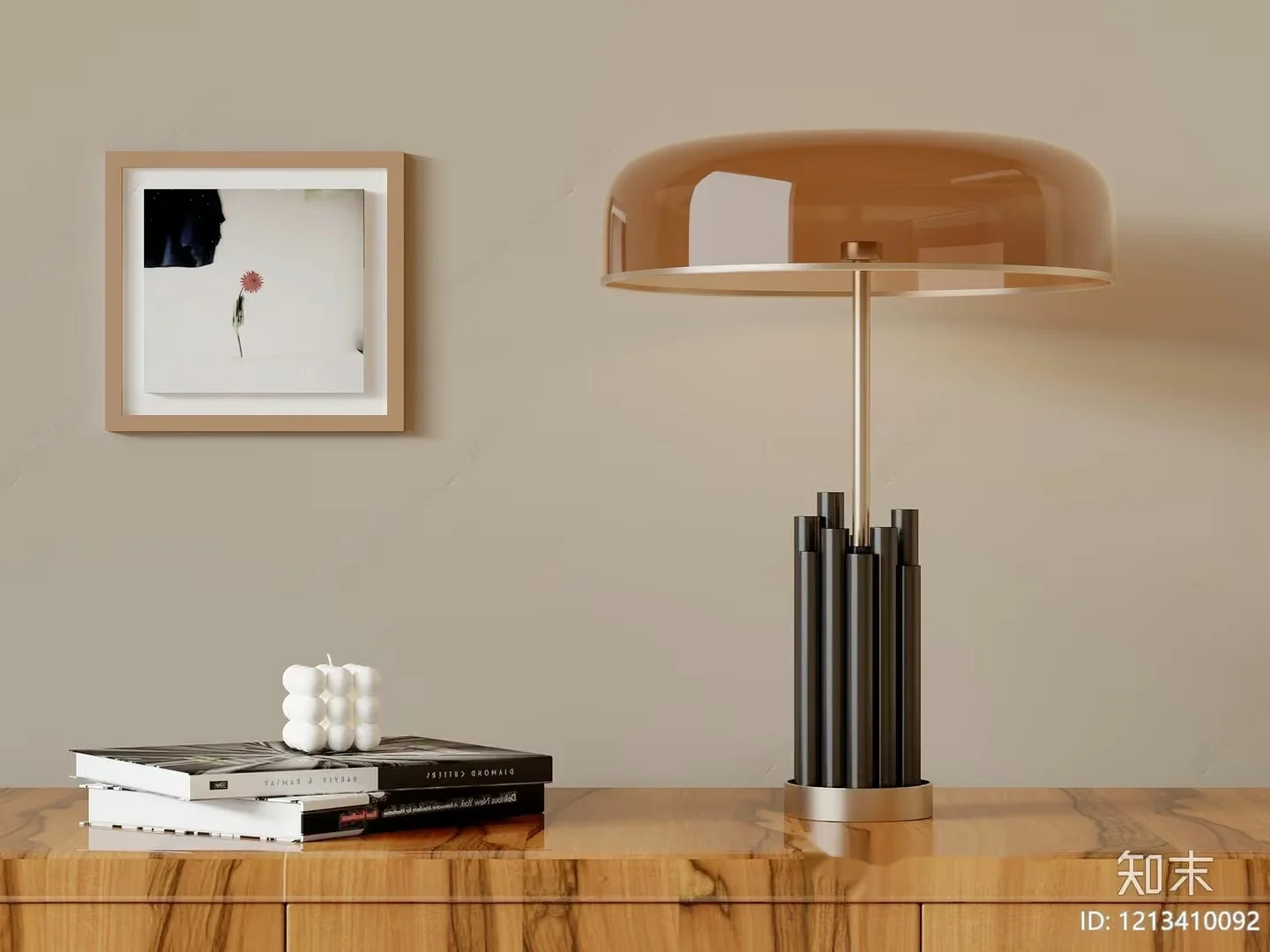 A Table Lamp With A Modern Design 3D Model – 5849 – VRAY Render
