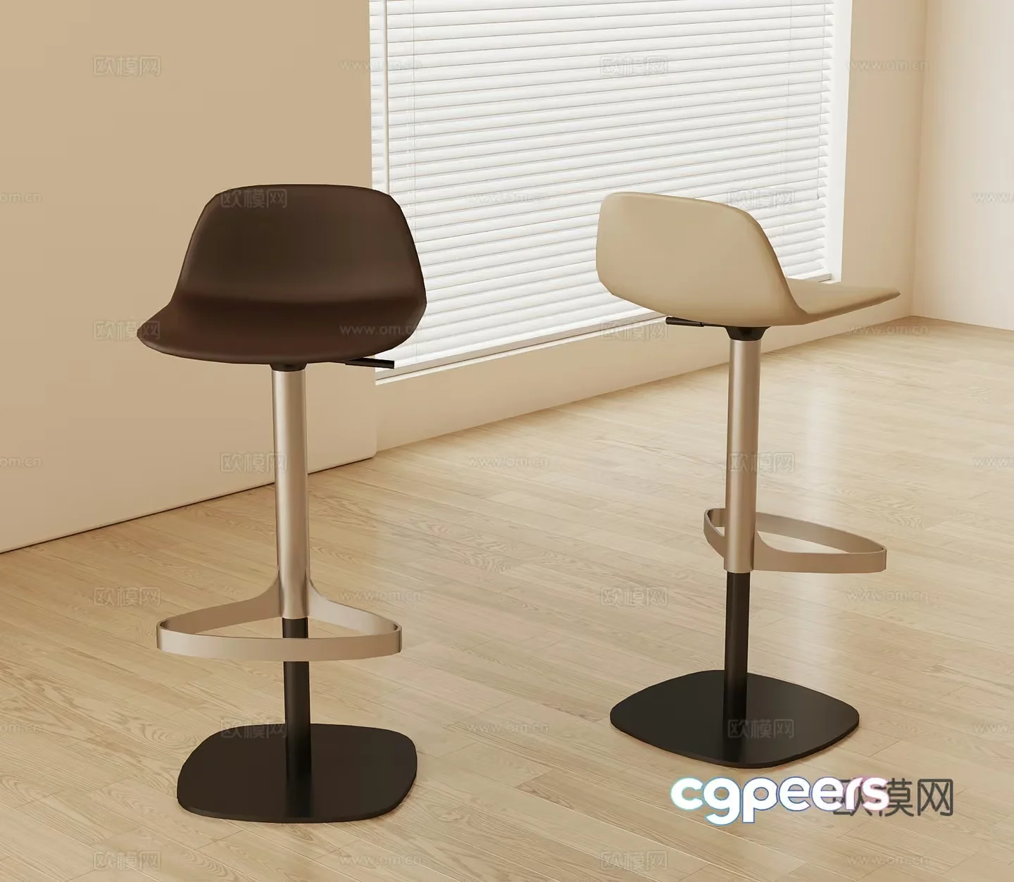 Modern Bar Stools 3D Model – 10526 – VRAY Render