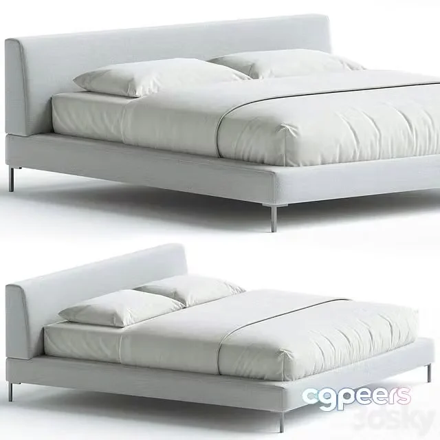 3ds Max Free – Charles Bed Antonio Citterio B&B ITALIA