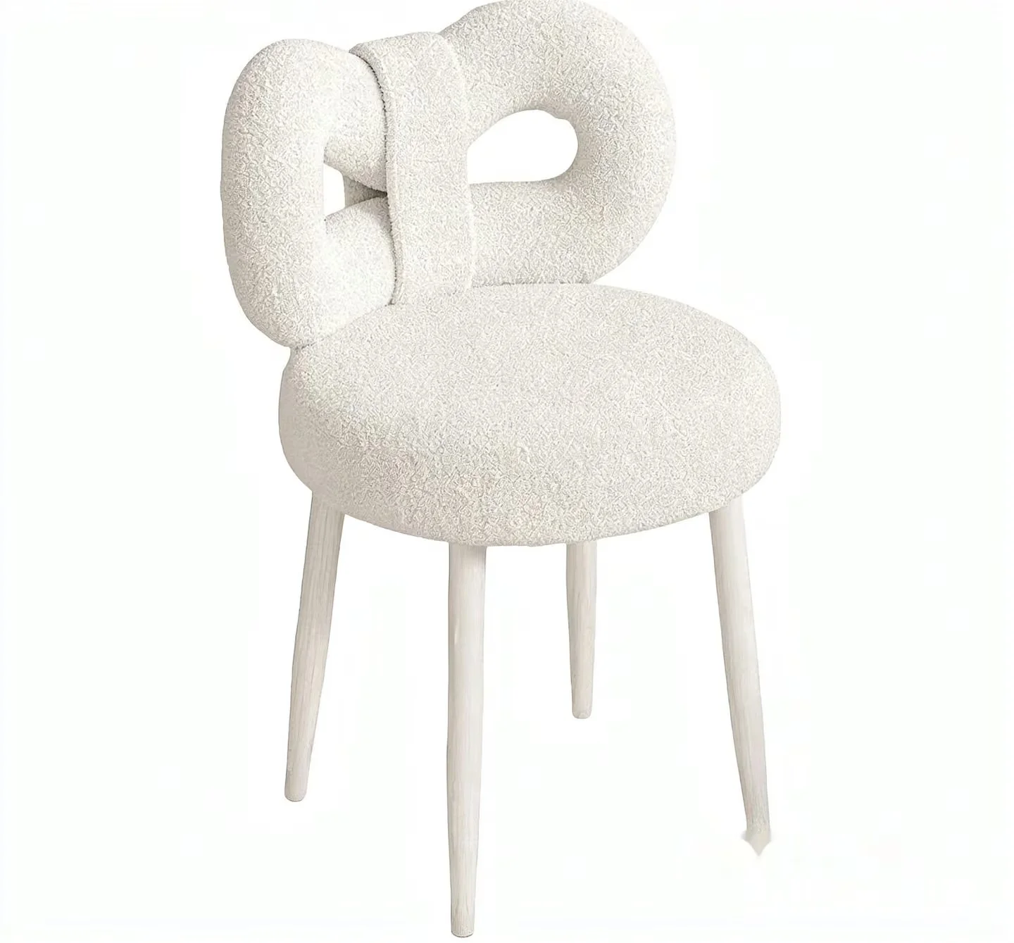 White Plush Chair 3D Model – 23016 – VRAY Render