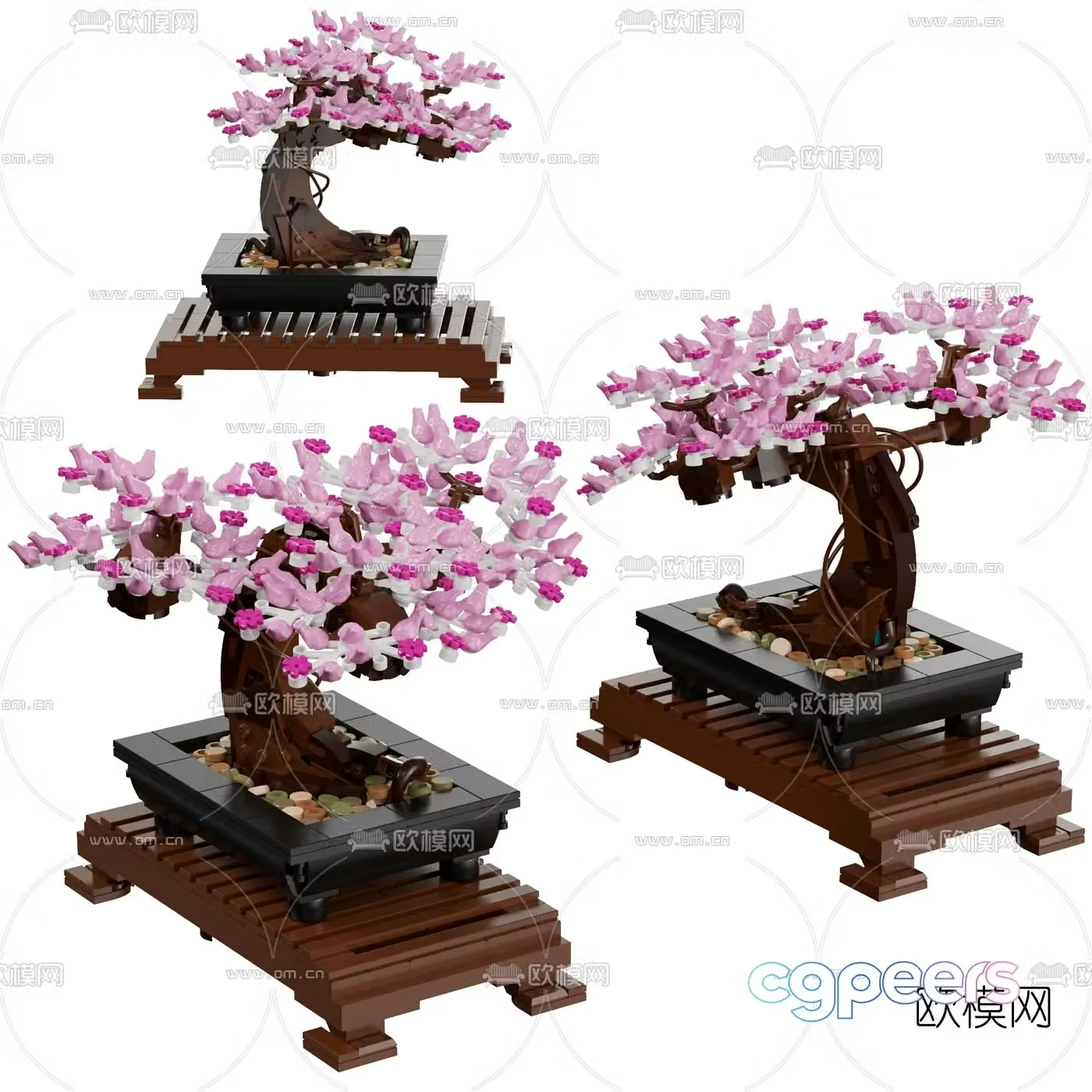 Modern potted toy 3d model