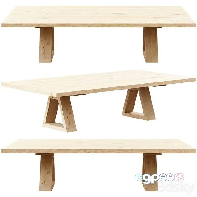 3ds Max Free – Zara Home – The oak coffee table