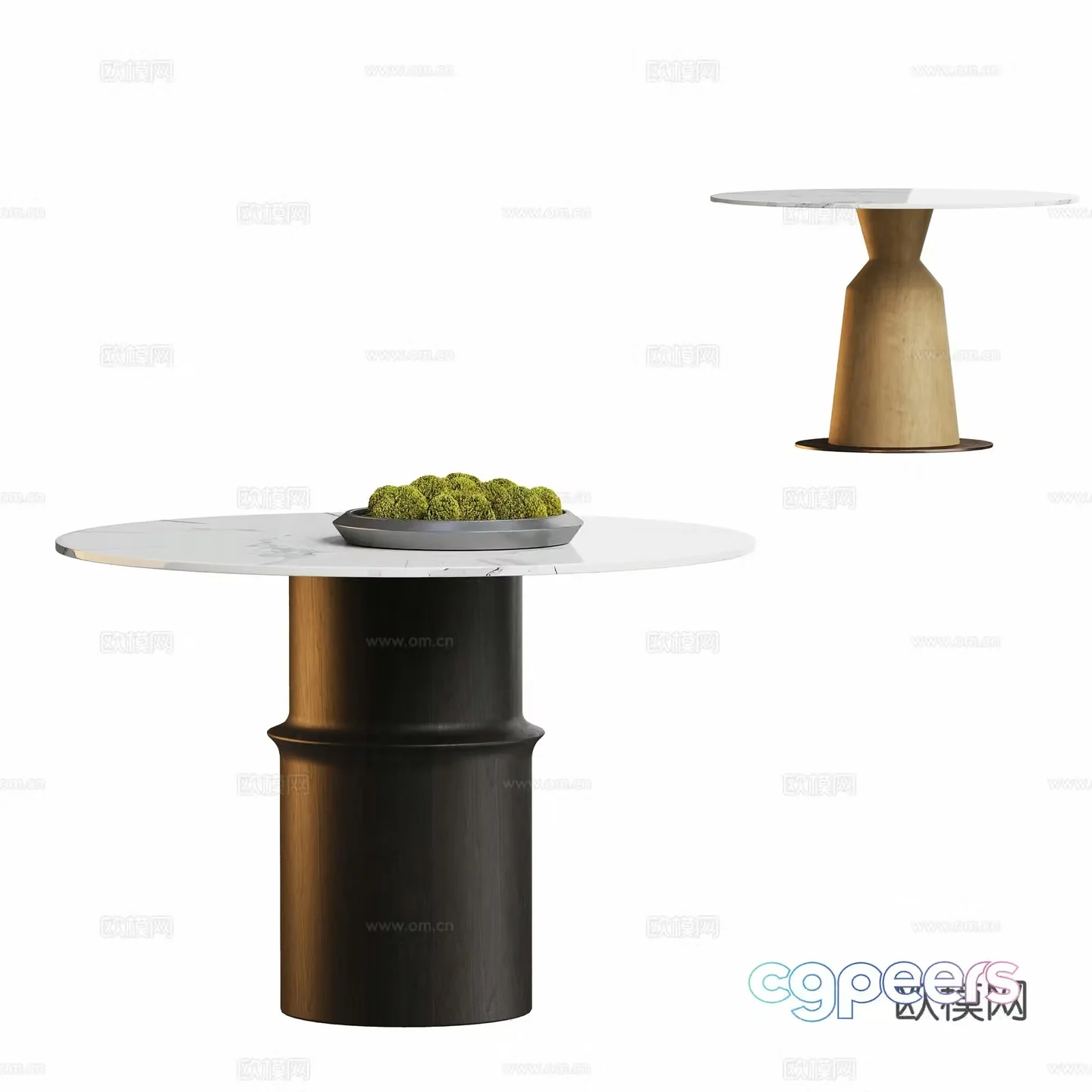Modern corner a few rounds a few tables a few tables a few 3D models