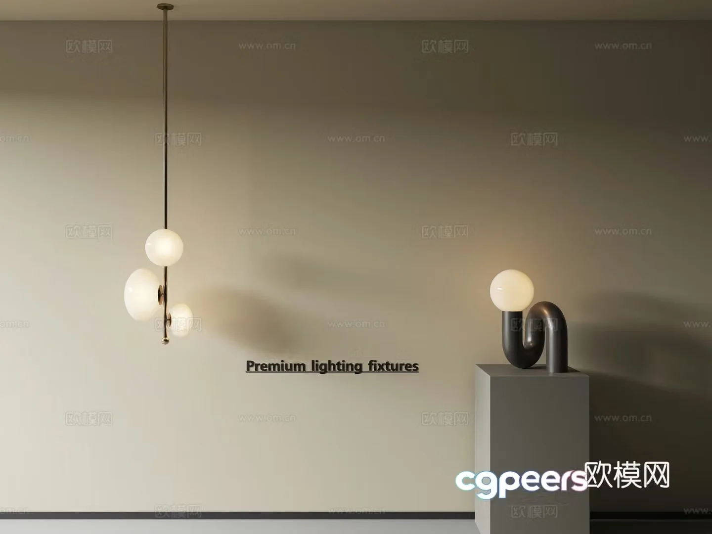 Modern small chandeliers table lamp lamp lamp combination 3D model