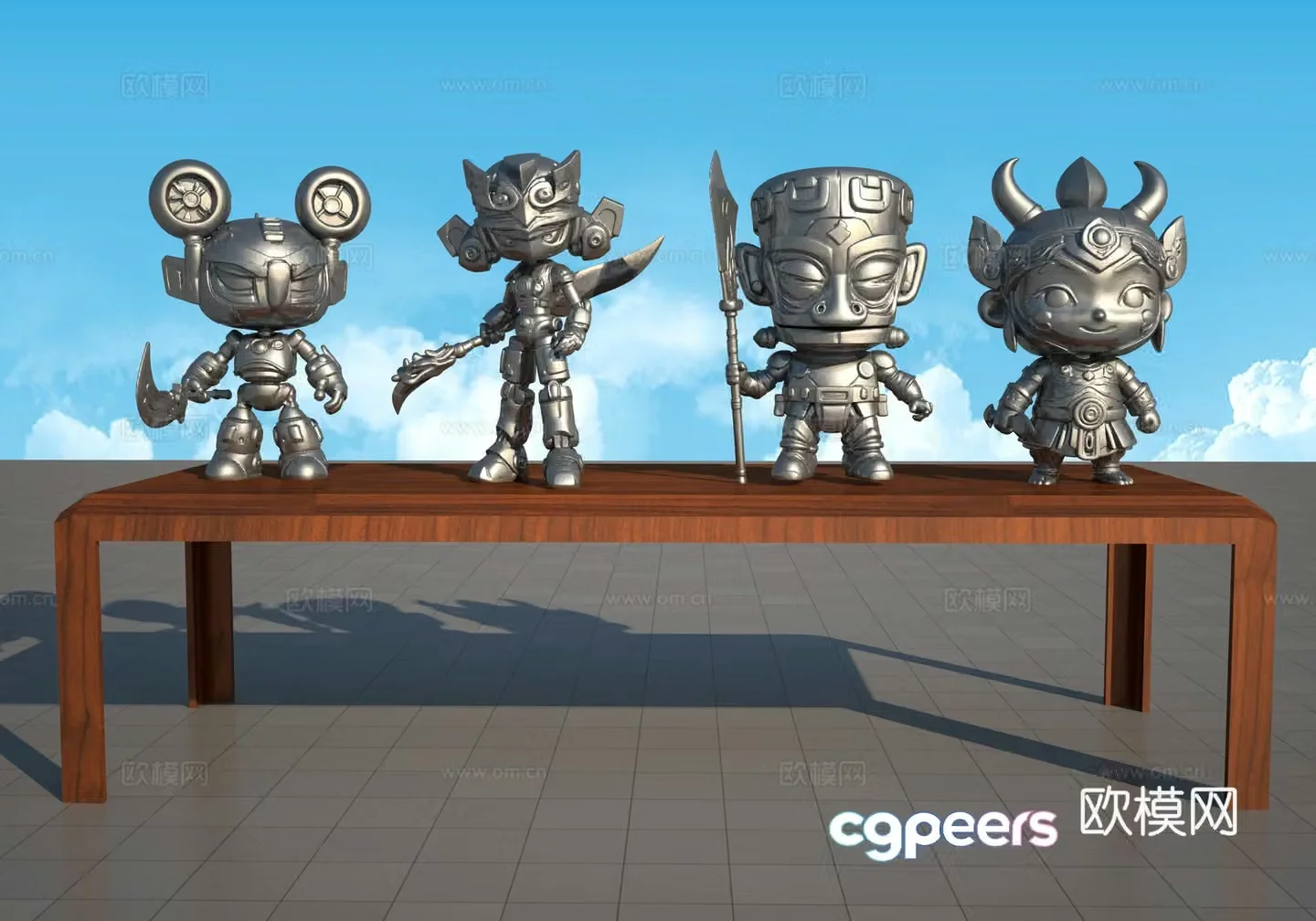Sanxingdui cartoon 3d model