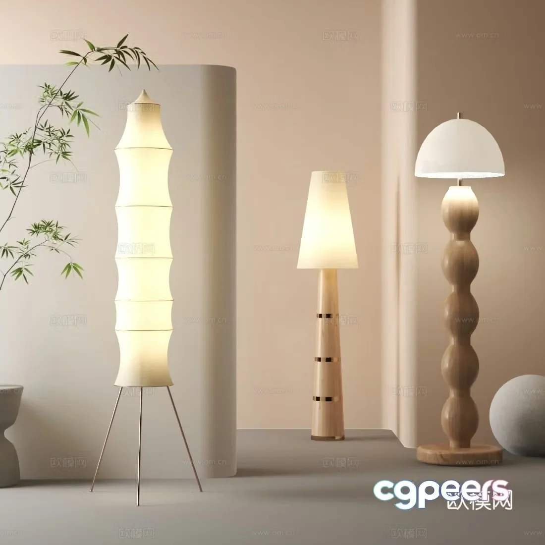 Modern floor lamp 3d model