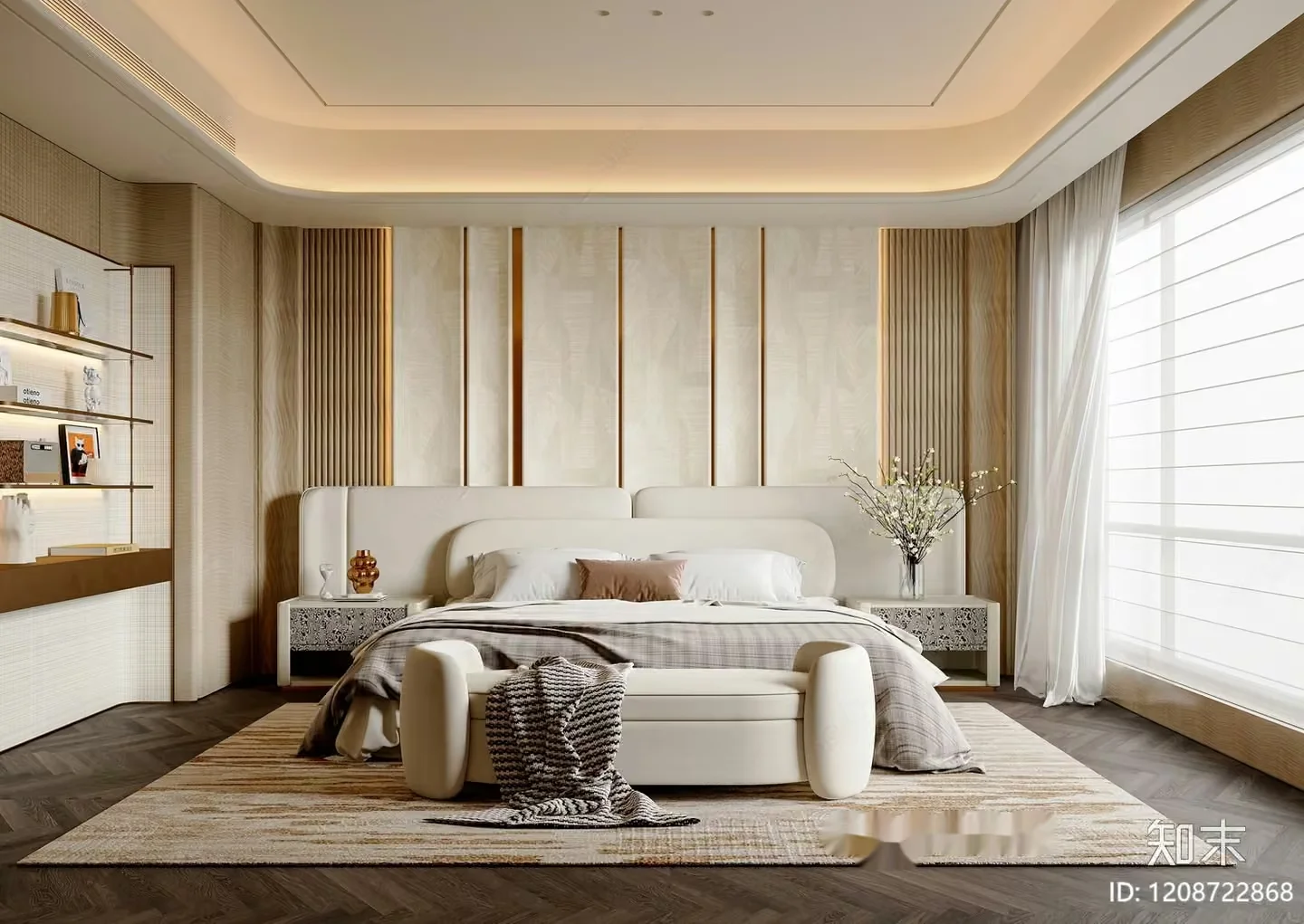 Modern Luxury Bedroom 3D Model – 643 – VRAY Render