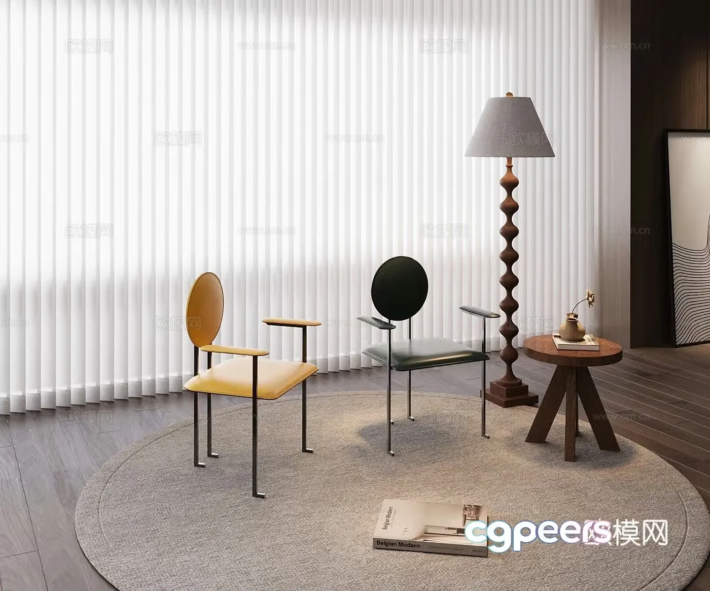 Modern leisure chair 3d model