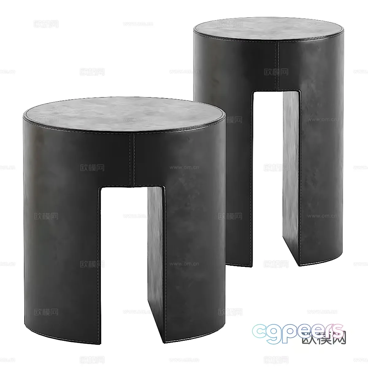 Modern Leather Stools 3D Model – 2680 – VRAY Render