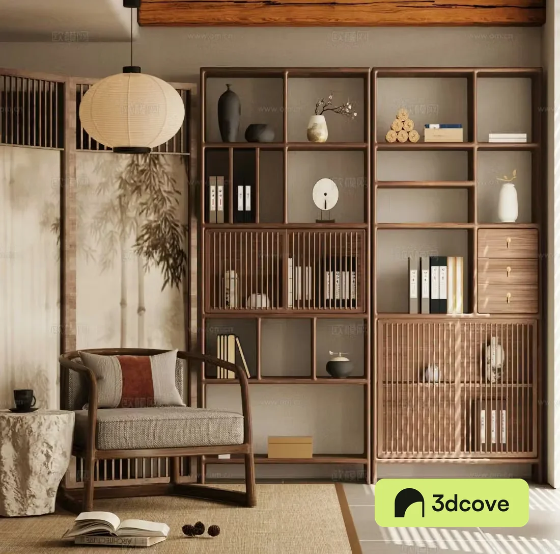 New Chinese style Zen Taishi Chair New Chinese style end-view bo ancient rack New Chinese style storage rack Chinese style leisure chair